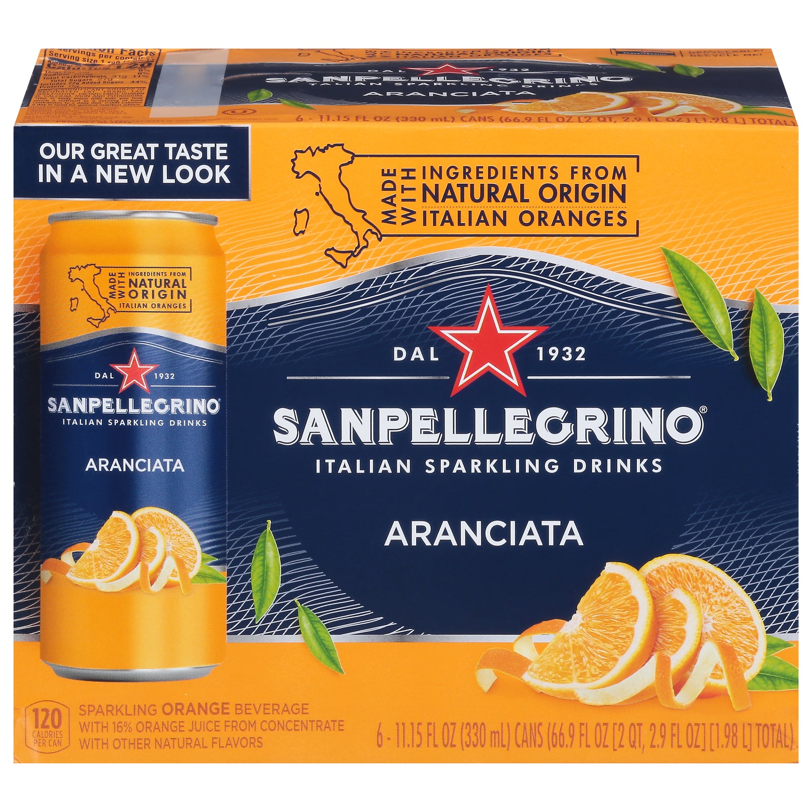 San Pellegrino - Sparkling Beverage Aranciata - Case Of 4-6/11.15z