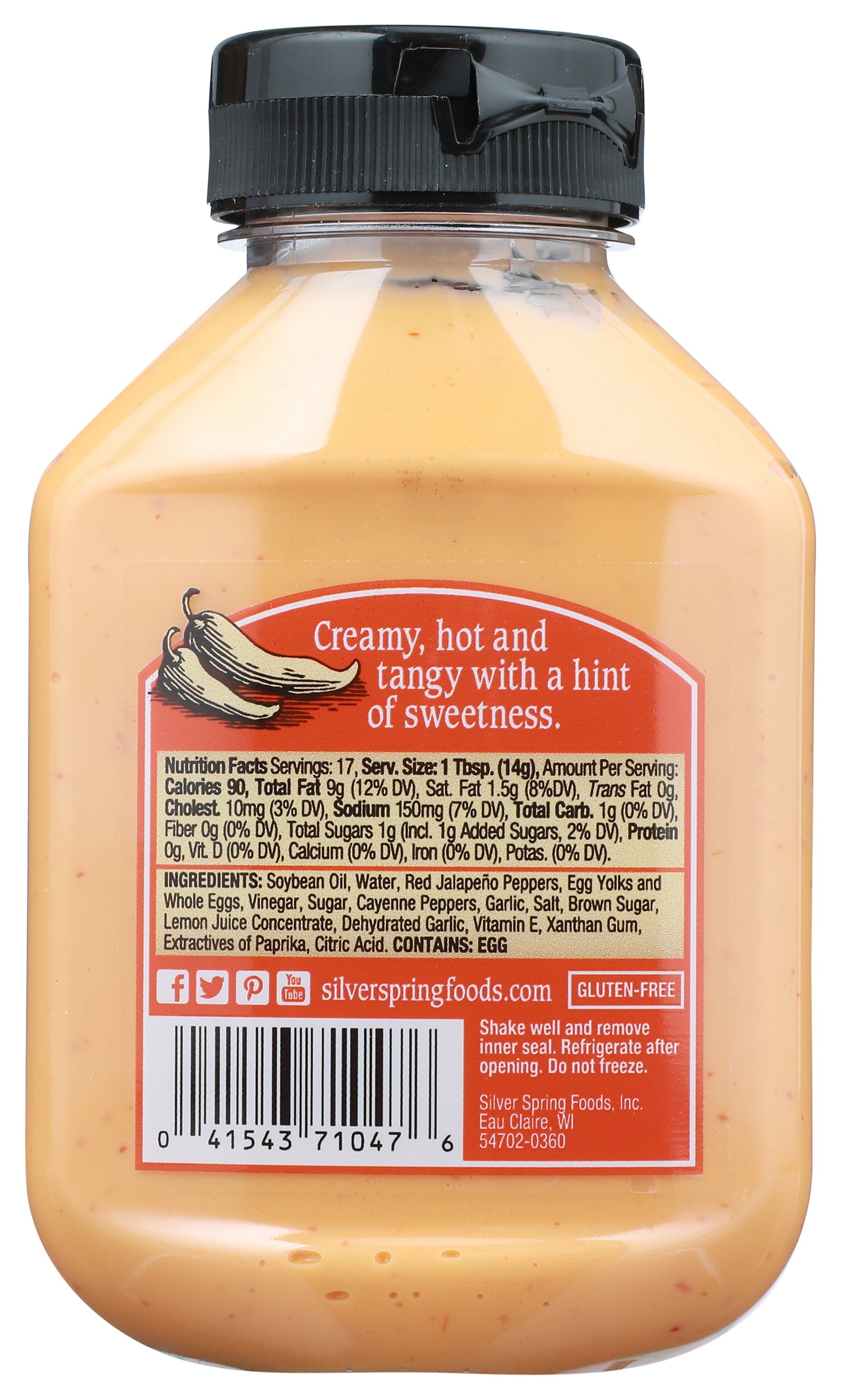 SILVER SPRINGS SAUCE SRIRACHA SPICY - Case of 9