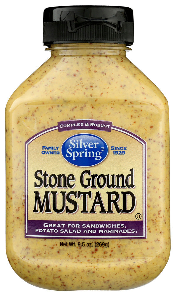 Silver Springs Mustard Stone Ground - Pack of 9 - 9.5 OZ