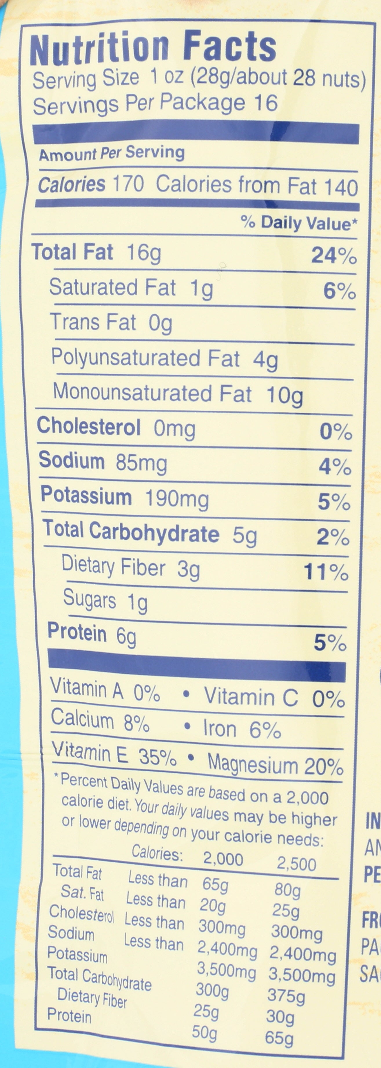 BLUE DIAMOND ALMOND RSTD SALTED - Case of 6