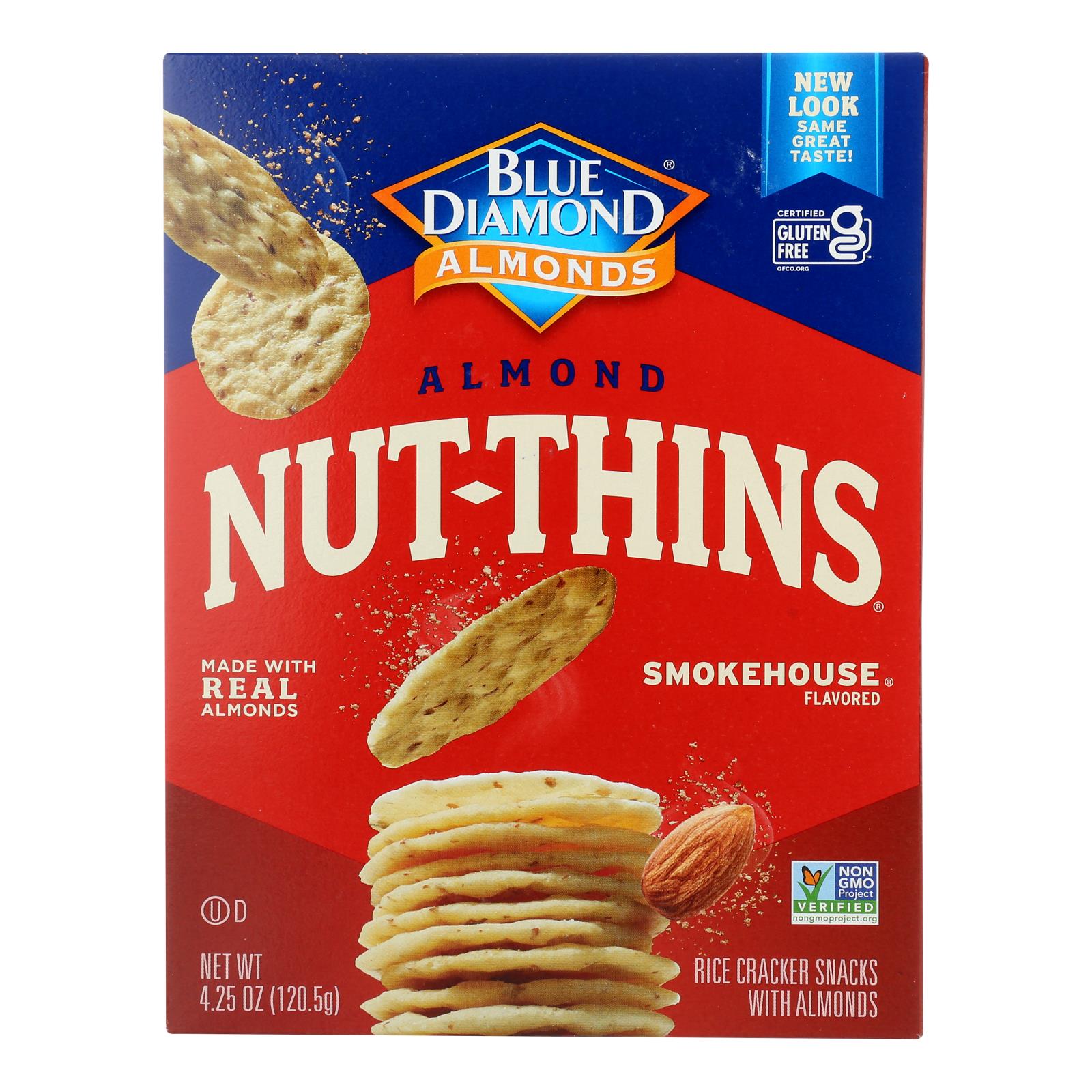 Blue Diamond - Nut Thins - Smokehouse - Case Of 12 - 4.25 Oz.