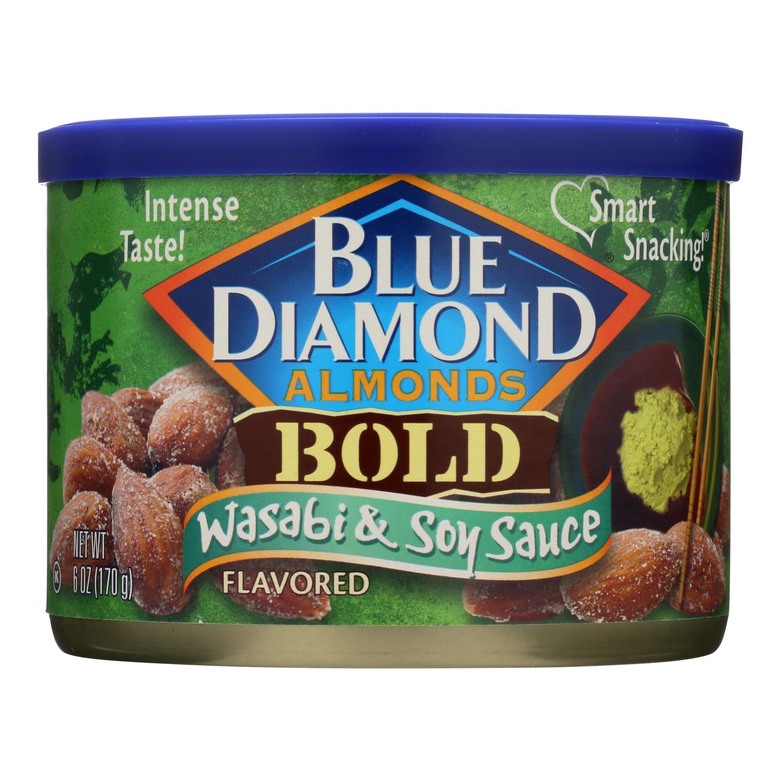 Blue Diamond Bold Wasabi & Soy Almonds  - Case of 12 - 6 OZ