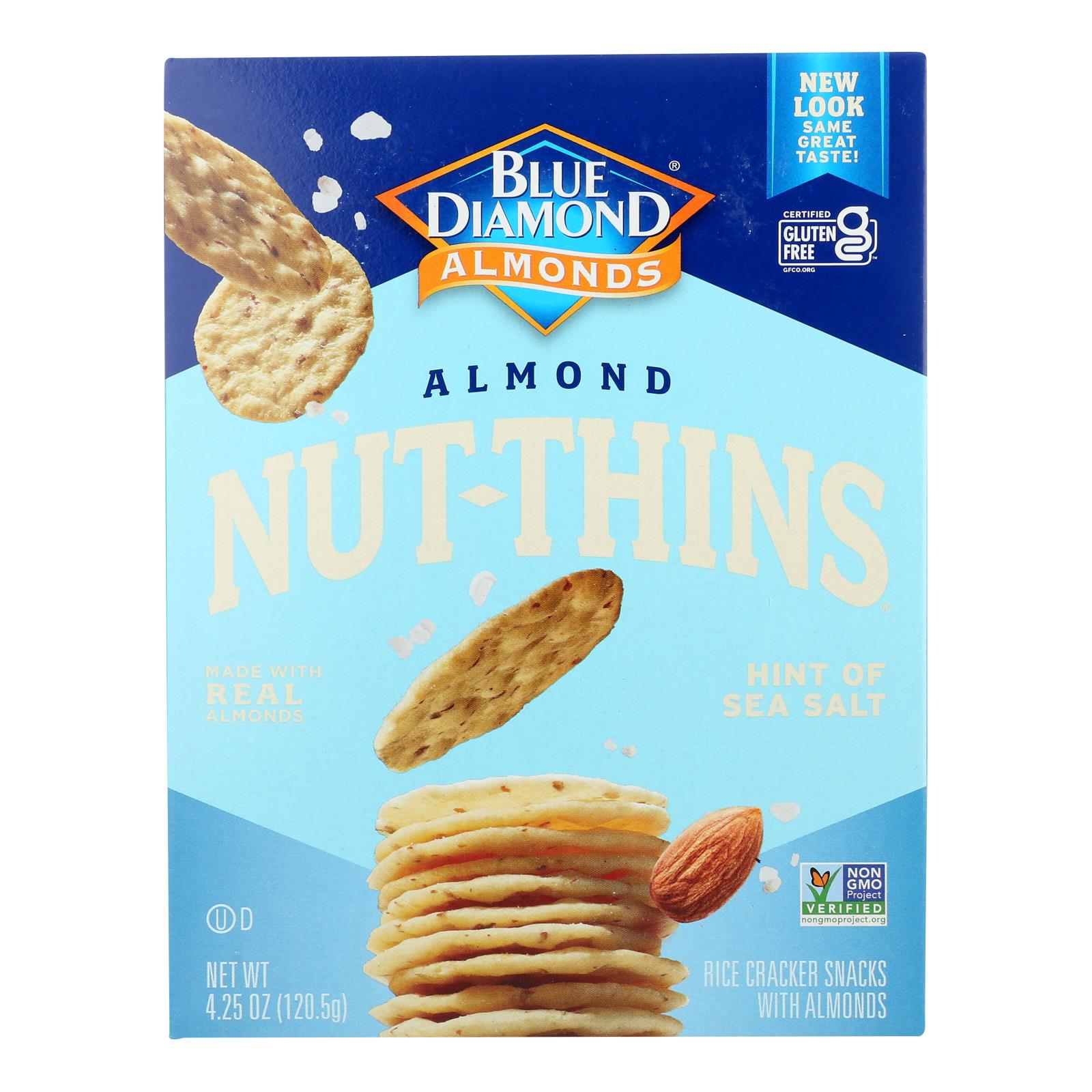 Blue Diamond - Nut Thins - Sea Salt - Case Of 12 - 4.25 Oz.