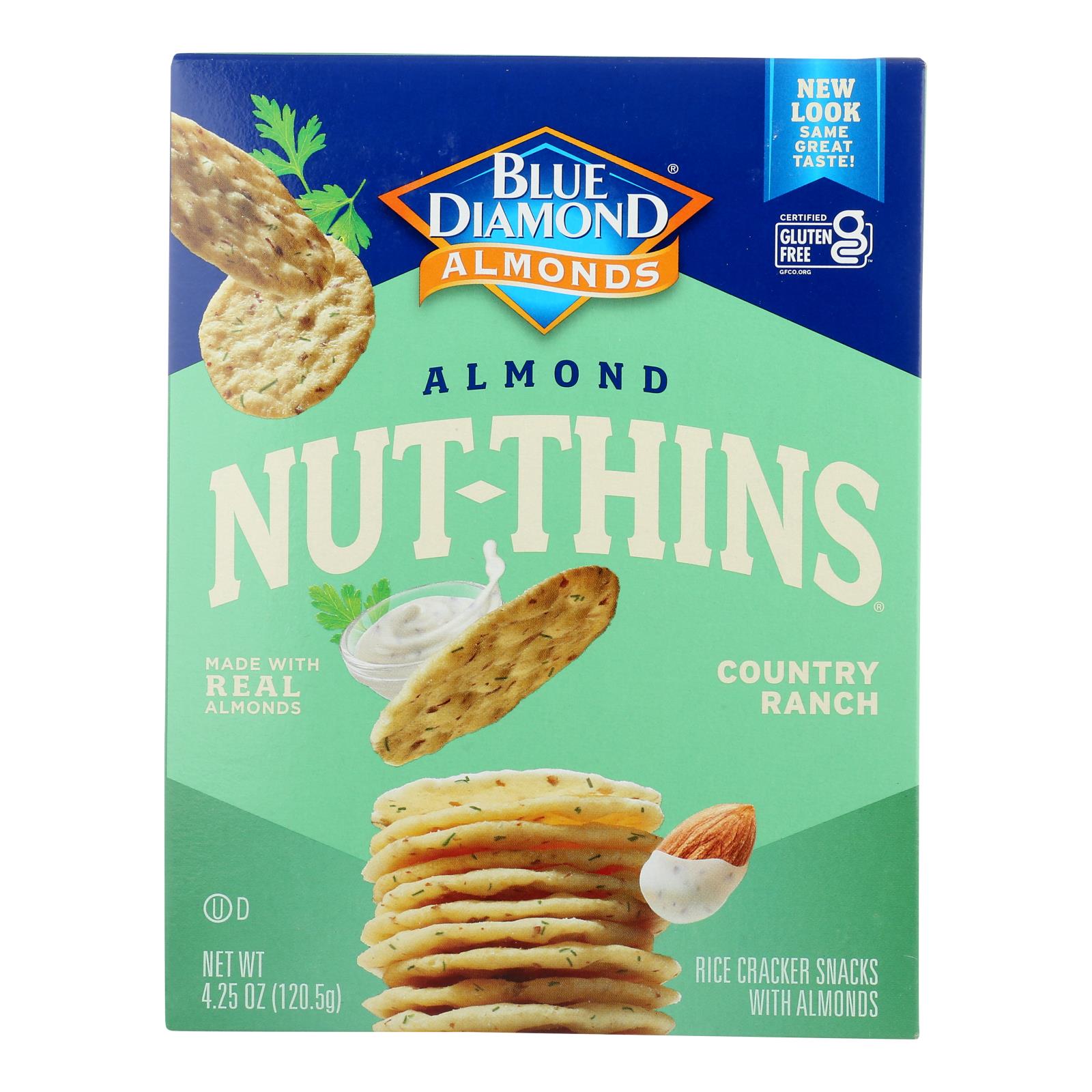 Blue Diamond - Nut Thins - Country Ranch - Case Of 12 - 4.25 Oz.