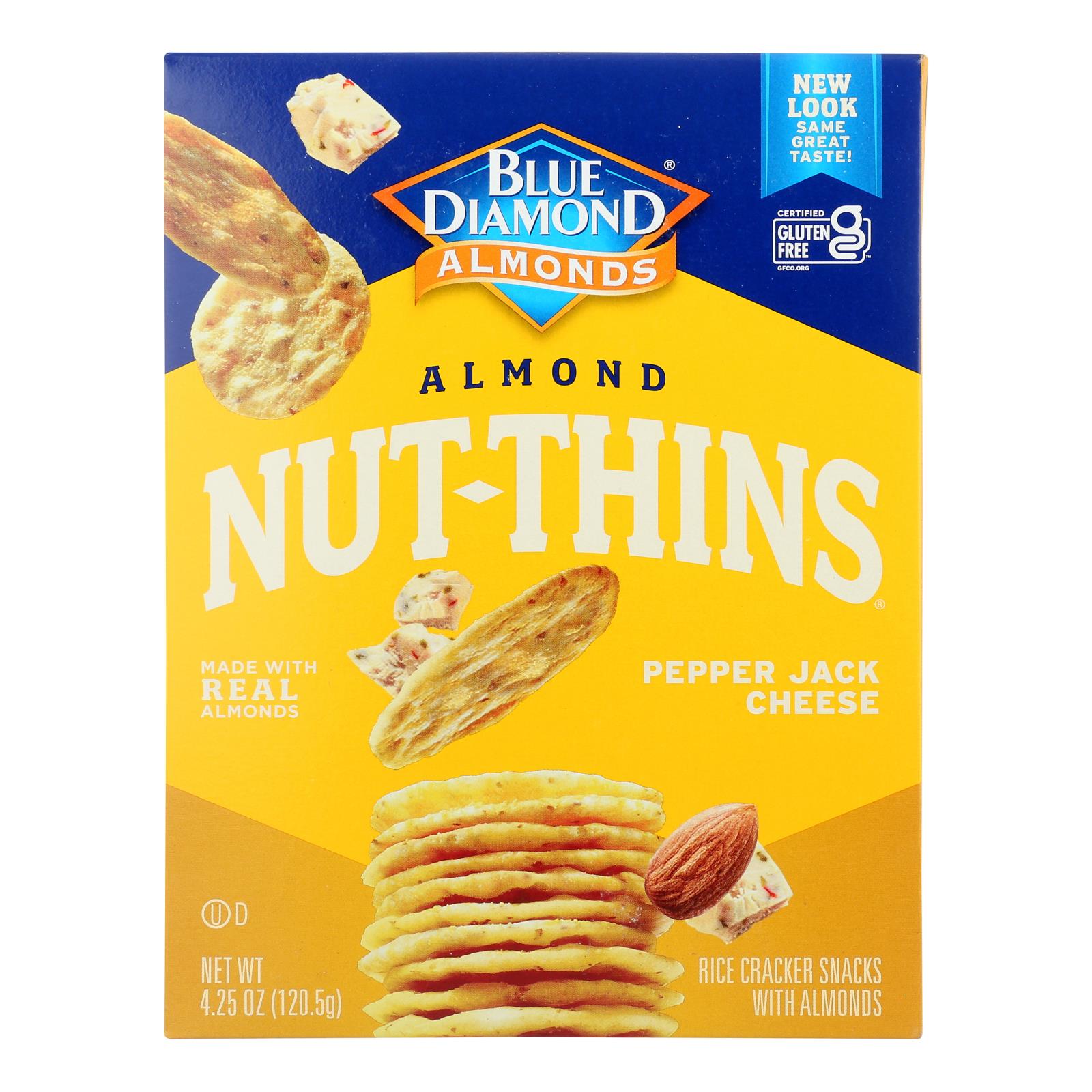 Blue Diamond - Nut Thin Crackers - Pepper Jack - Case Of 12 - 4.25 Oz.