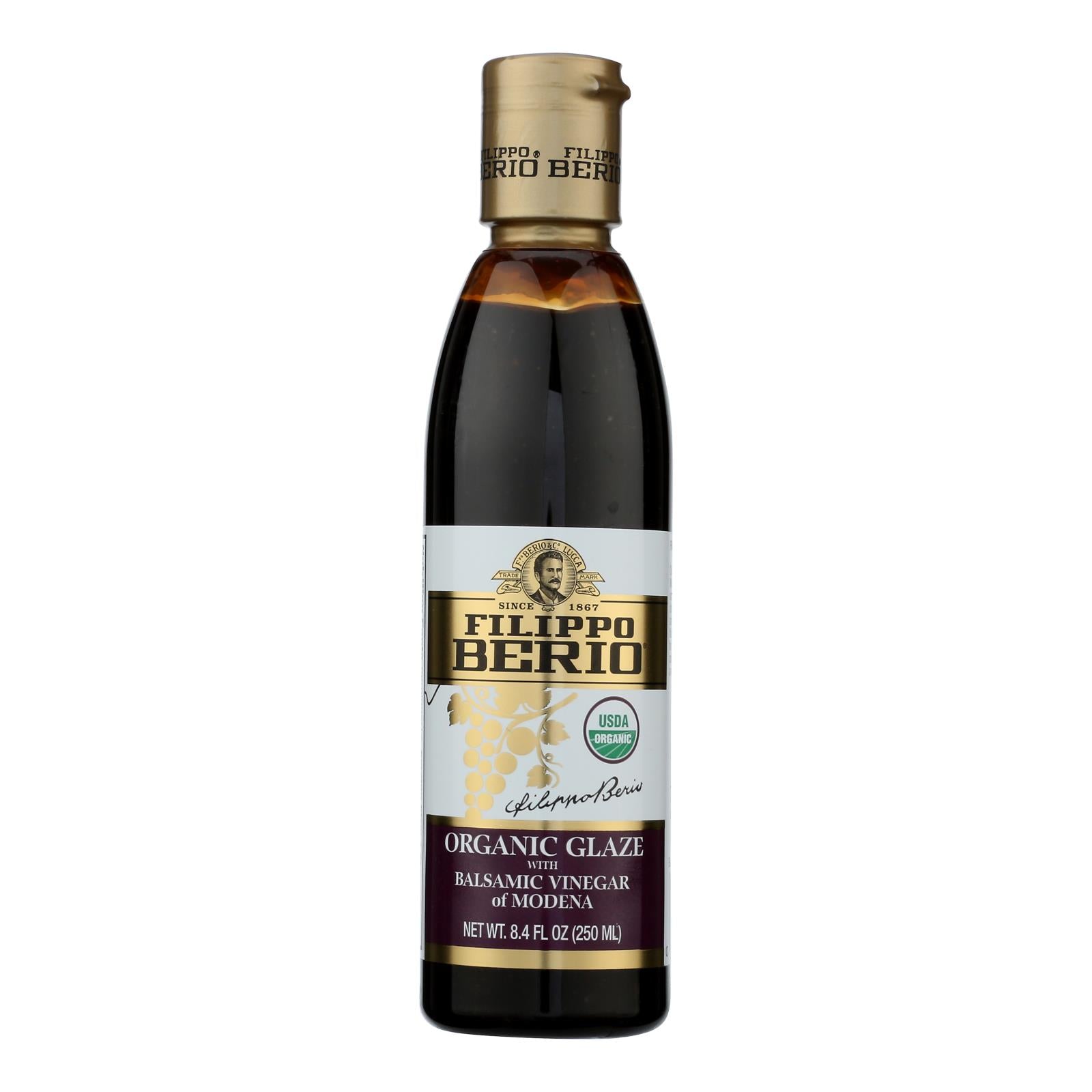 Filippo Berio - Balsamic Organic Glaze - Case of 6-8.4 Fluid Ounces