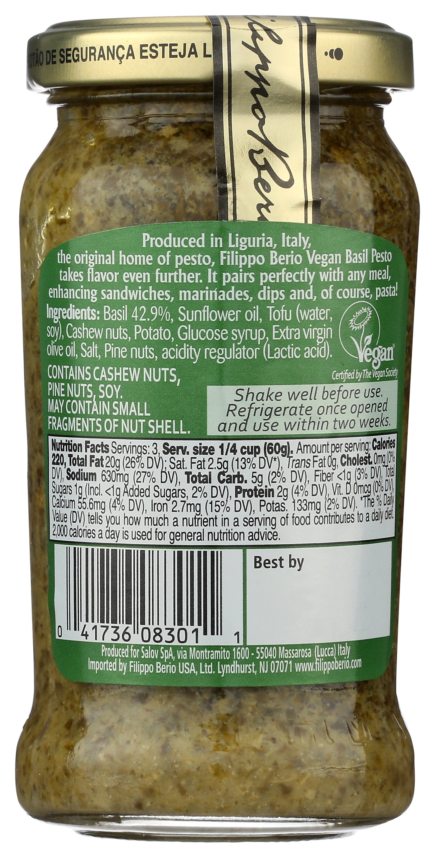 FILIPPO BERIO PESTO BASIL - Case of 6