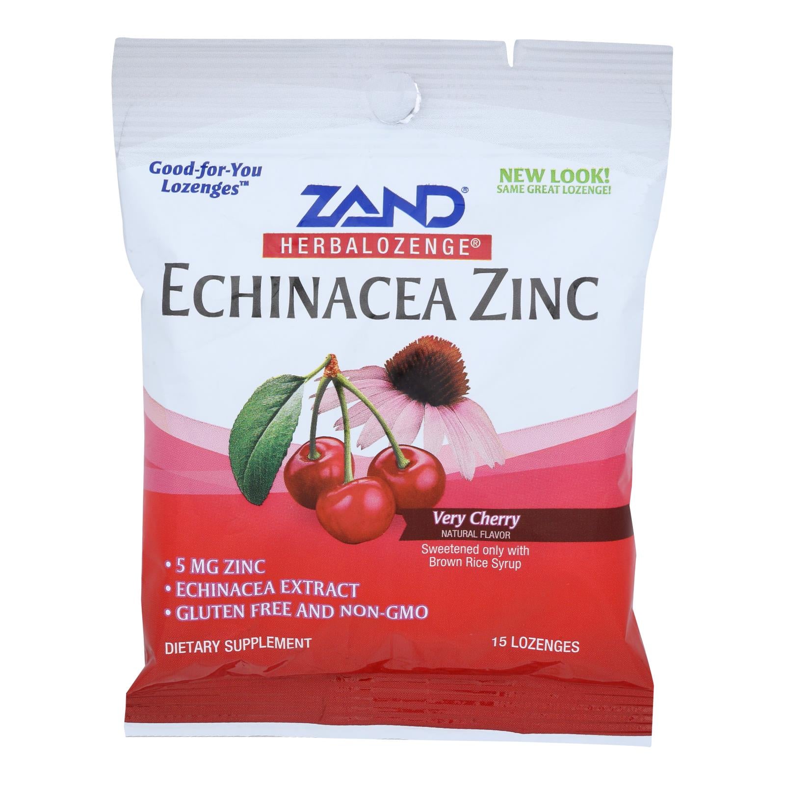 Zand Herbalozenge Echinacea Zinc Natural Cherry - 15 Lozenges - Case Of 12