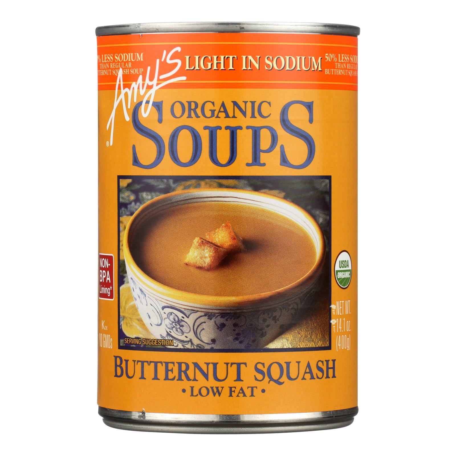 Amy's - Organic Low Sodium Butternut Squash Soup - Case Of 12 - 14.1 Oz