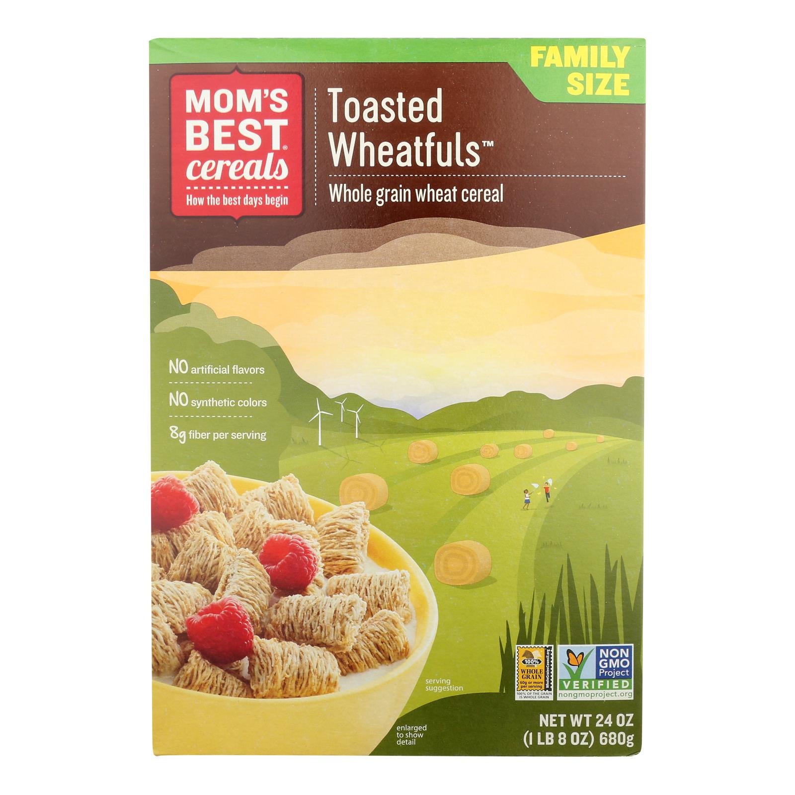 Mom's Best Naturals Wheat-fuls - Toasted - Case Of 12 - 24 Oz.
