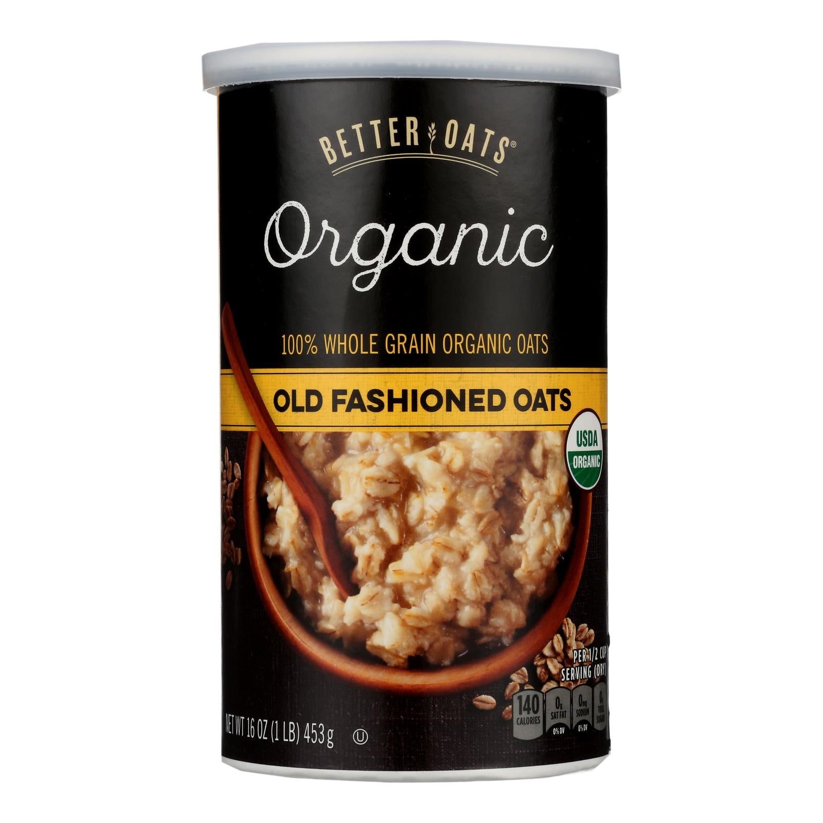 Better Oats Organic Cereal - Old Fashioned Oats - Case of 12 - 16 oz.