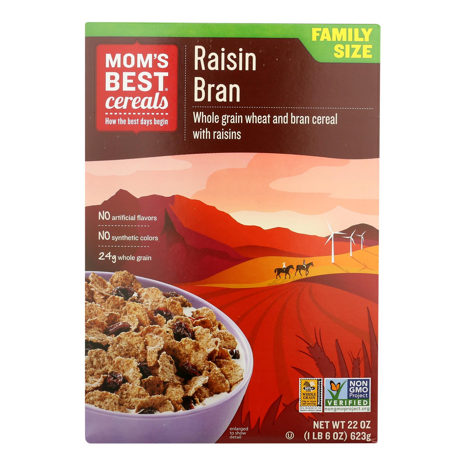 Mom's Best Raisin Bran Cereals - Case of 10 - 22 OZ