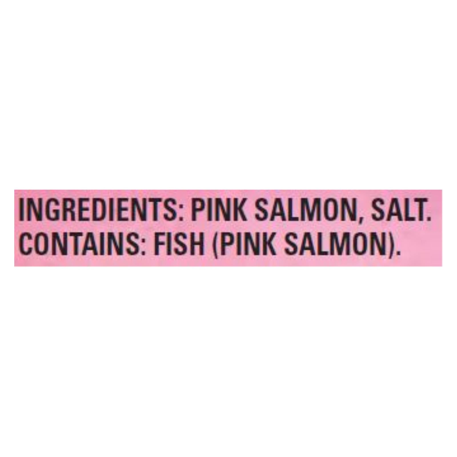 Natural Sea Wild Pink Salmon, Salted - Case Of 12 - 7.5 Oz