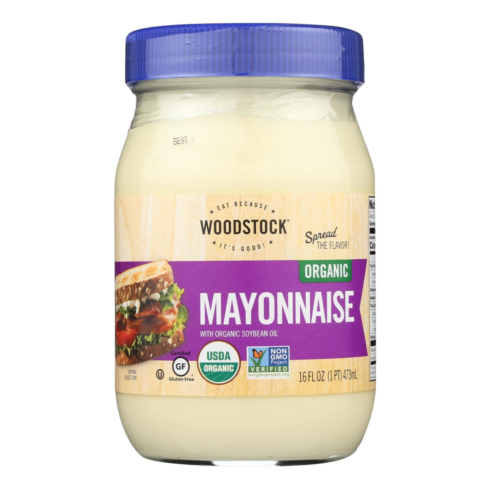 Woodstock Organic Mayonnaise - Case Of 12 - 16 Oz