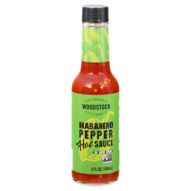 Woodstock - Hot Sauce Habanero Pepper - Case Of 12-5 Fz