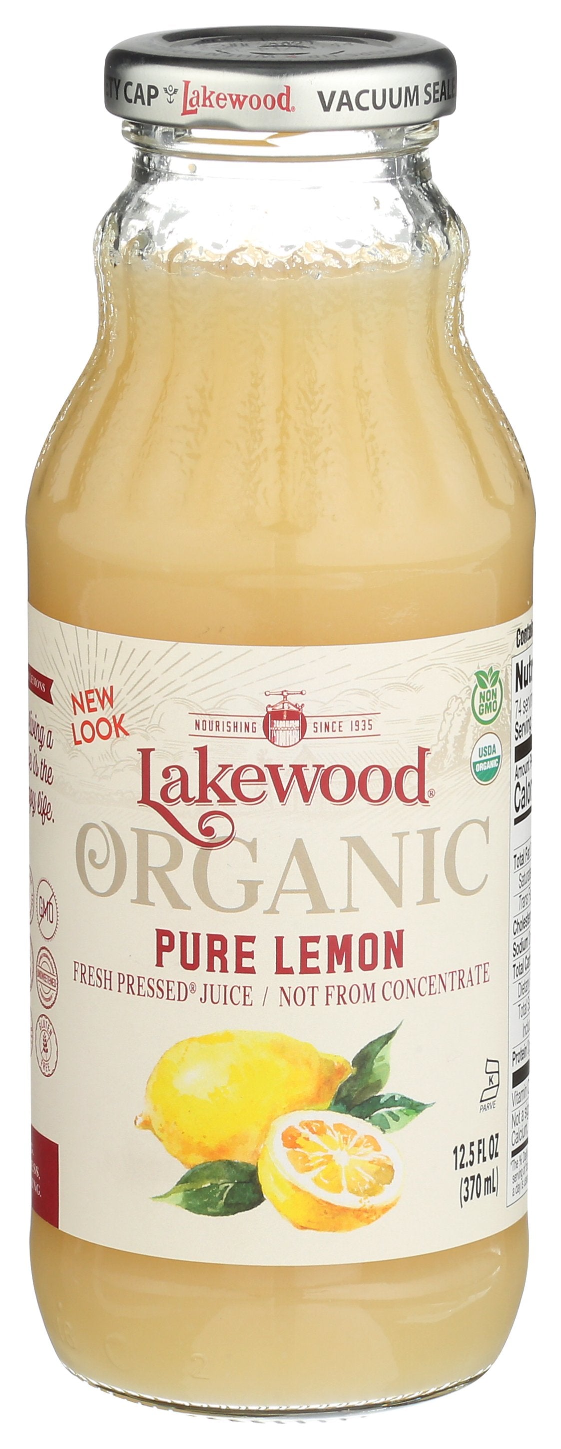 LAKEWOOD JUICE LEMON PURE ORG