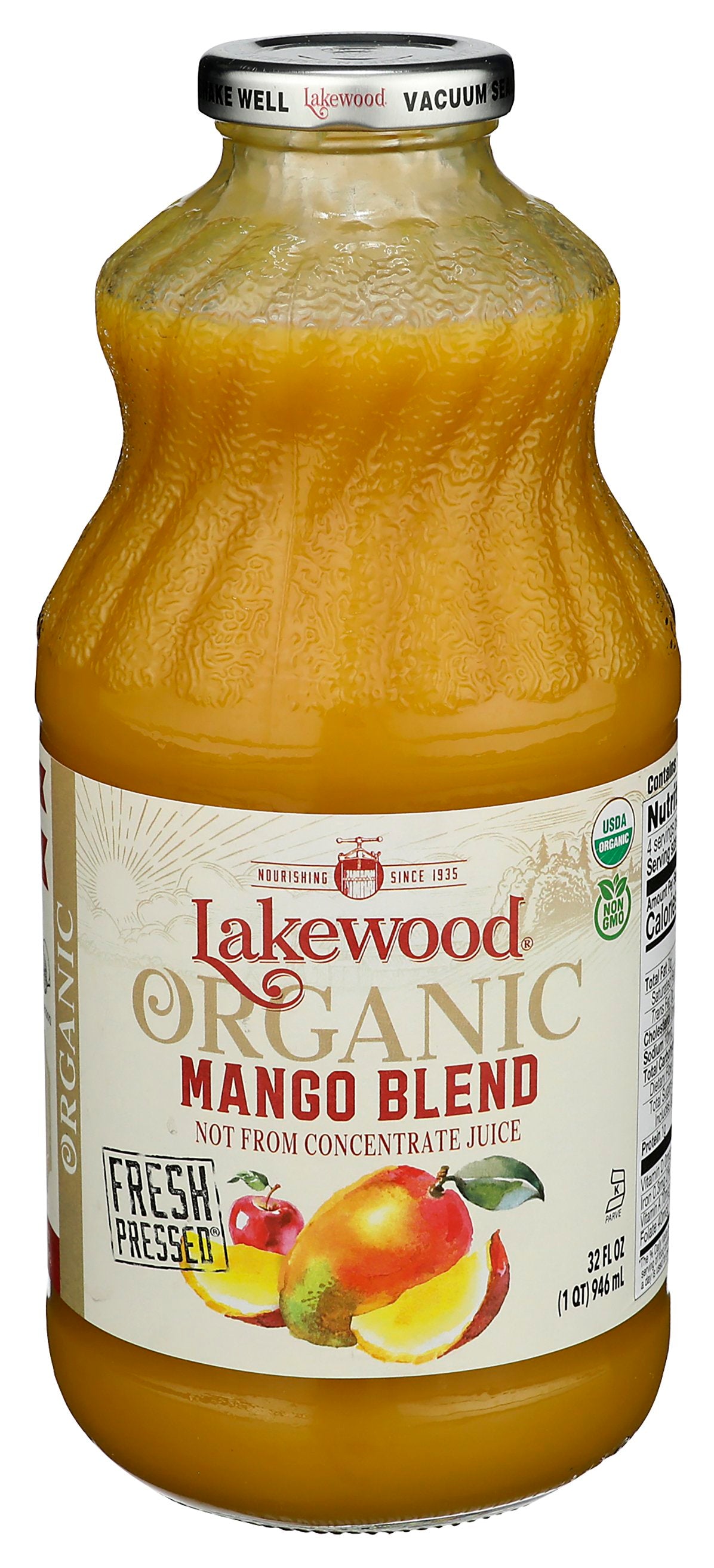 LAKEWOOD JUICE MANGO ORG - Case of 6