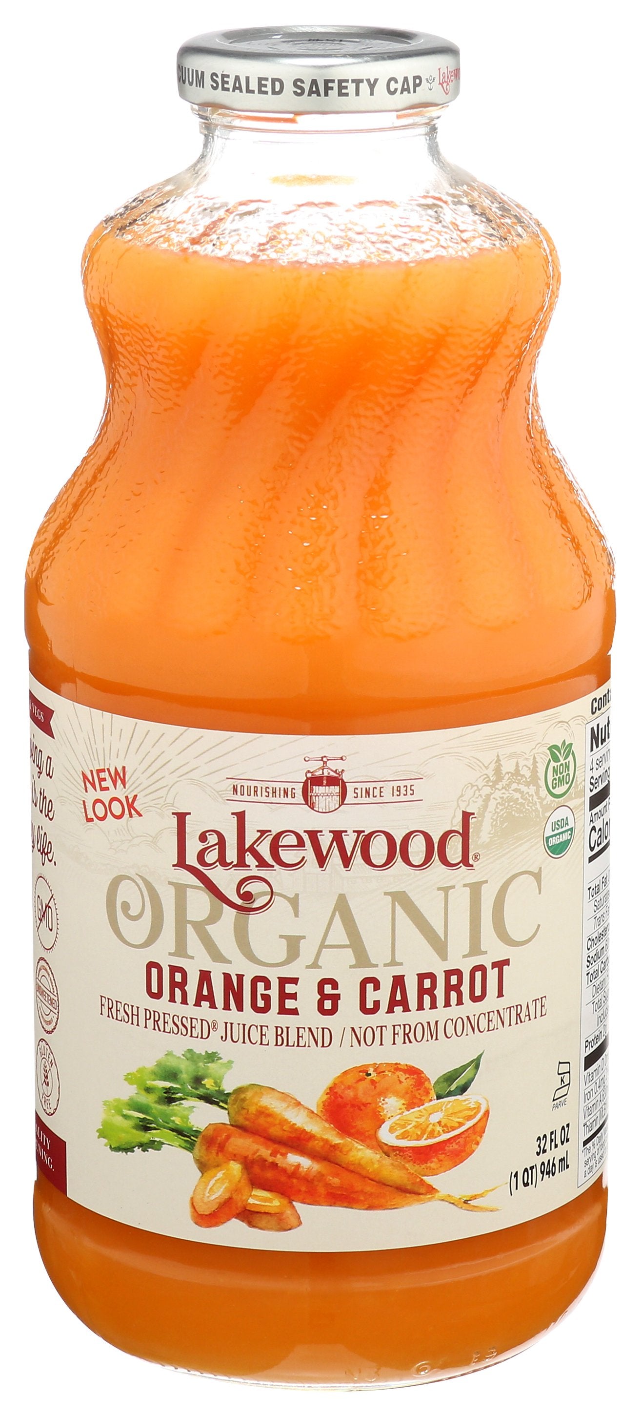 LAKEWOOD JUICE ORANGE CARROT ORG - Case of 6