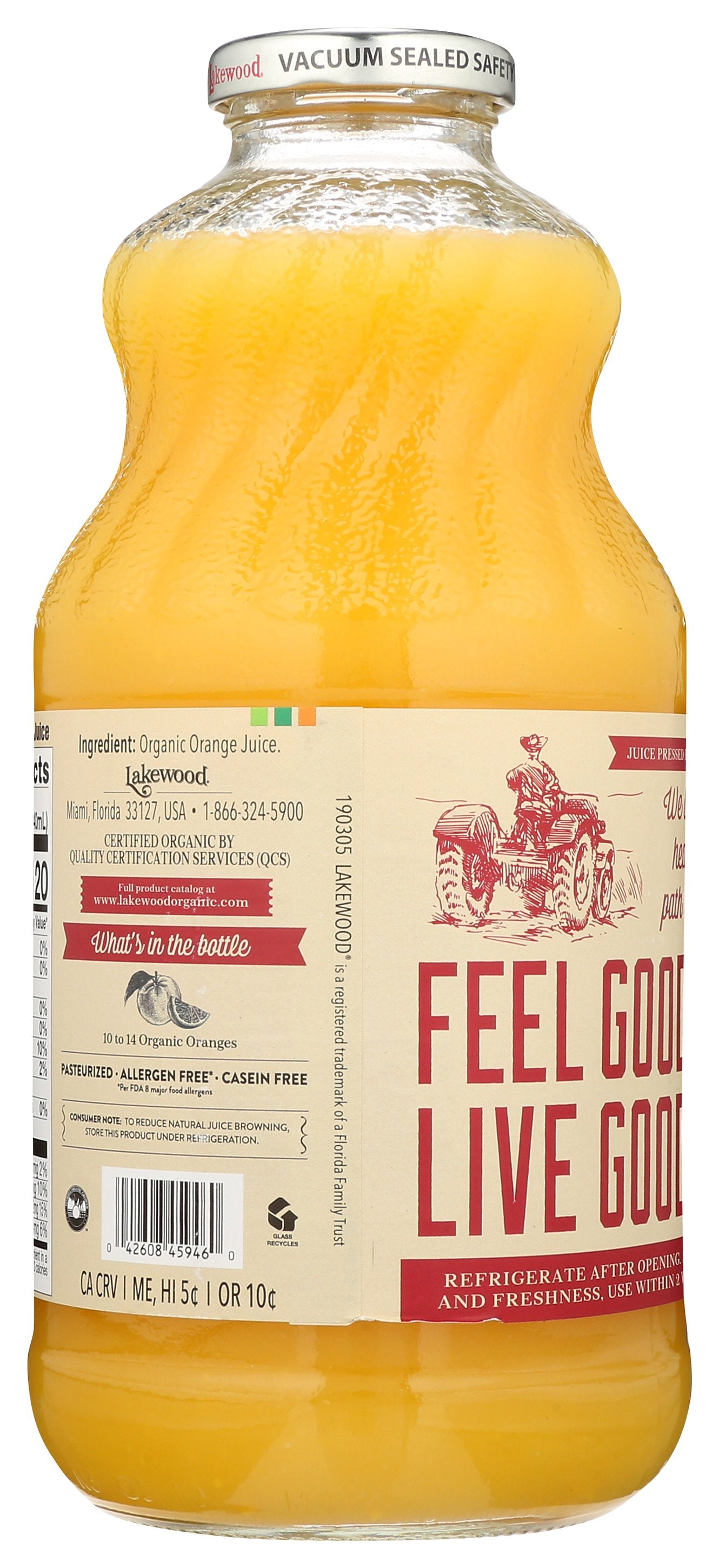 LAKEWOOD JUICE ORANGE ORG - Case of 6