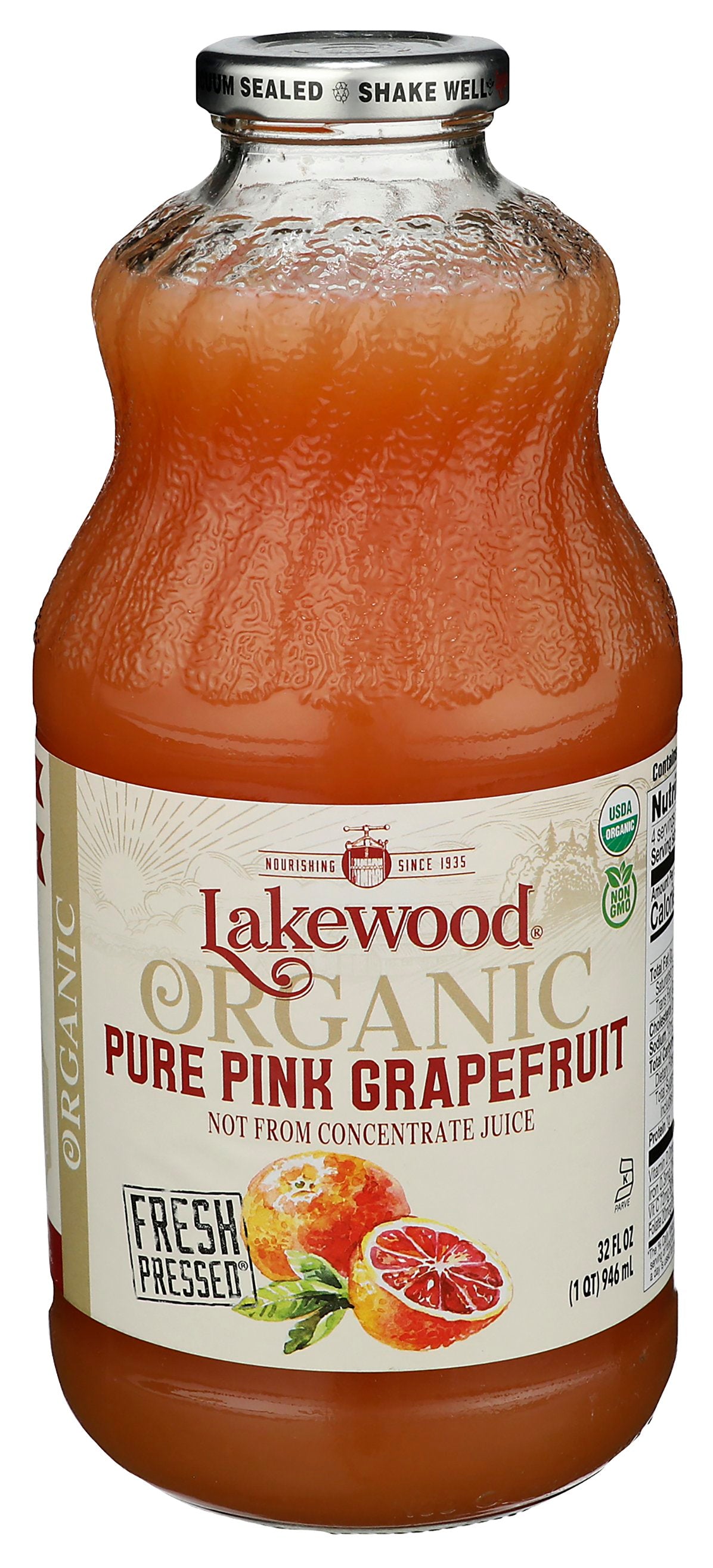 LAKEWOOD JUICE PINK GRAPEFRUIT ORG - Case of 6