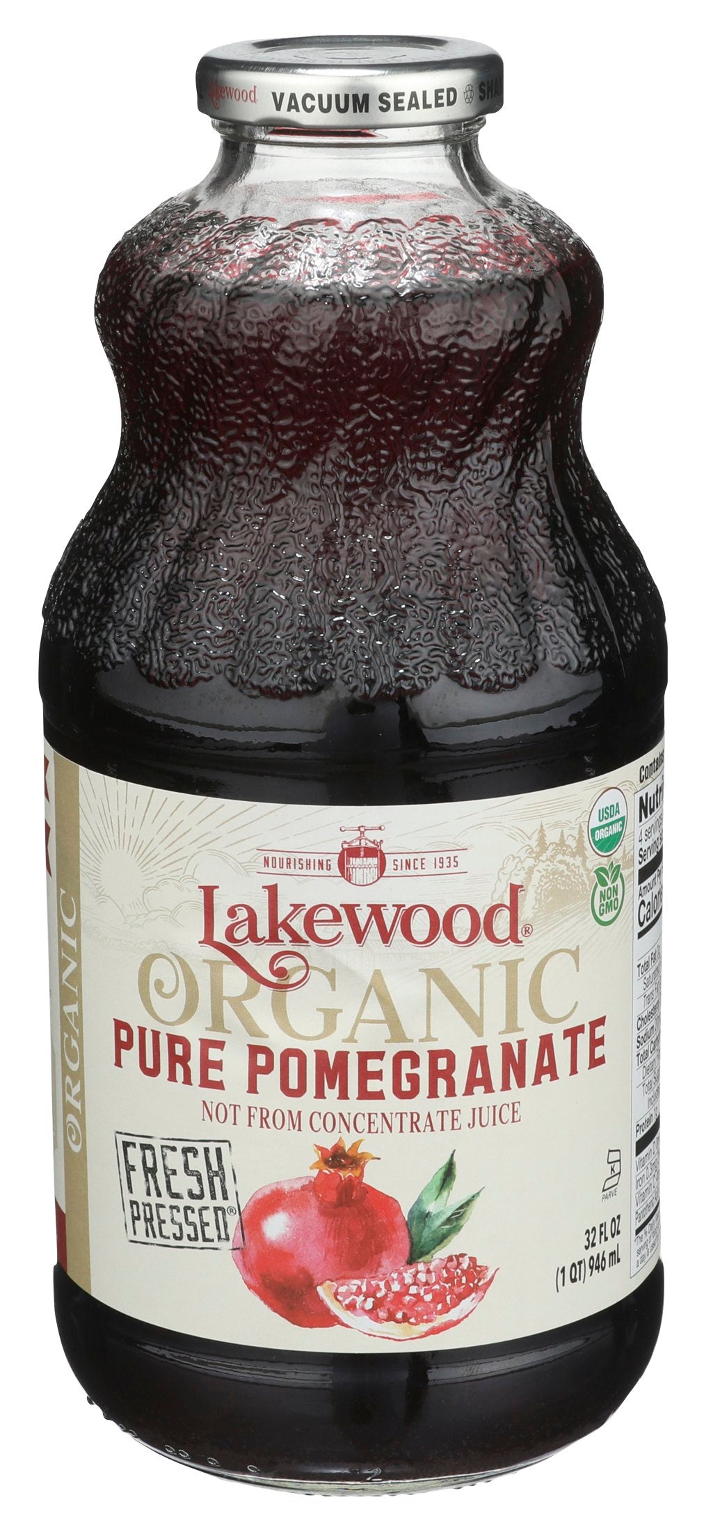 LAKEWOOD JUICE POMEGRANATE PURE ORG - Case of 6