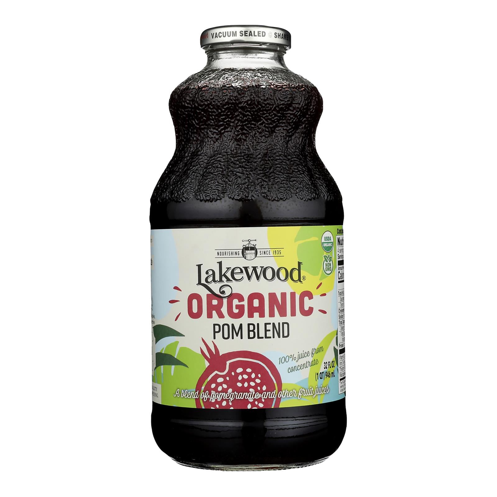 Lakewood - Organic Juice - Pomegranate Blend - Case of 6 - 32 fl oz.
