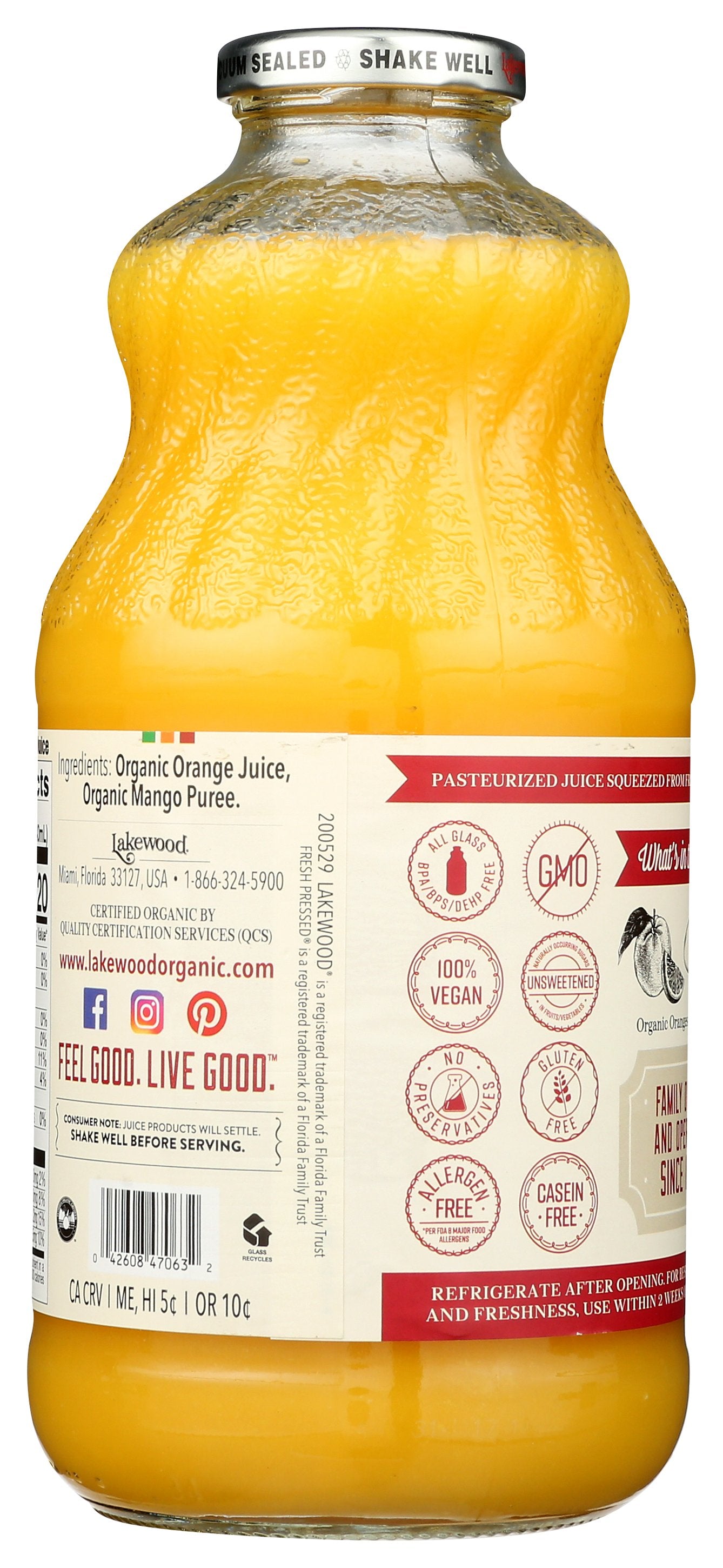 LAKEWOOD JUICE ORANGE MANGO OG - Case of 6