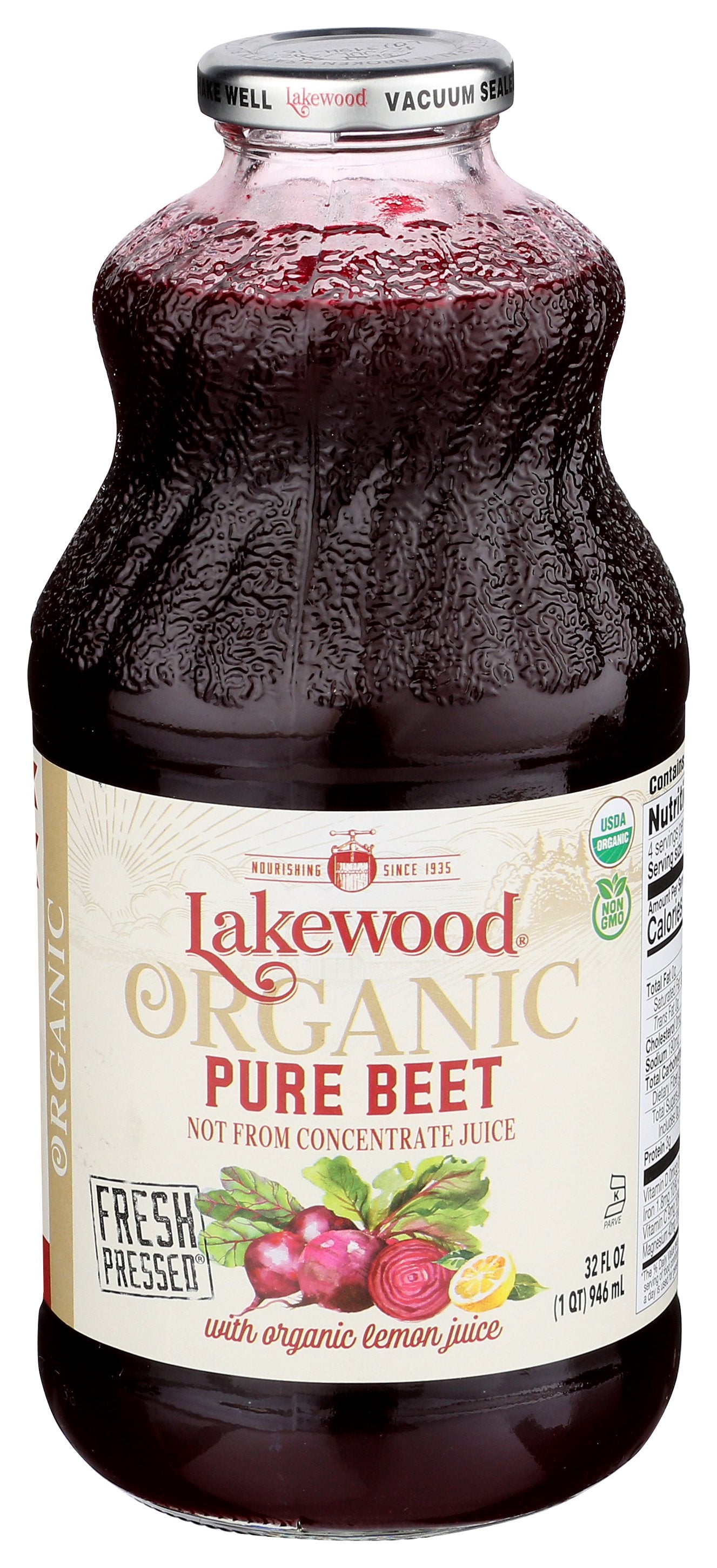 LAKEWOOD JUICE BEET PURE ORG - Case of 6