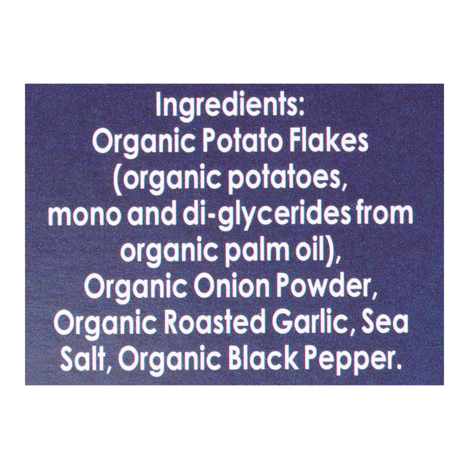 Edward and Sons Organic Mashed Potatoes - Roasted Garlic - Case of 6 - 3.5 oz.