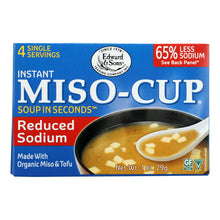 Load image into Gallery viewer, Edward And Sons Reduced Sodium Miso - Cup - Case Of 12 - 1 Oz.
