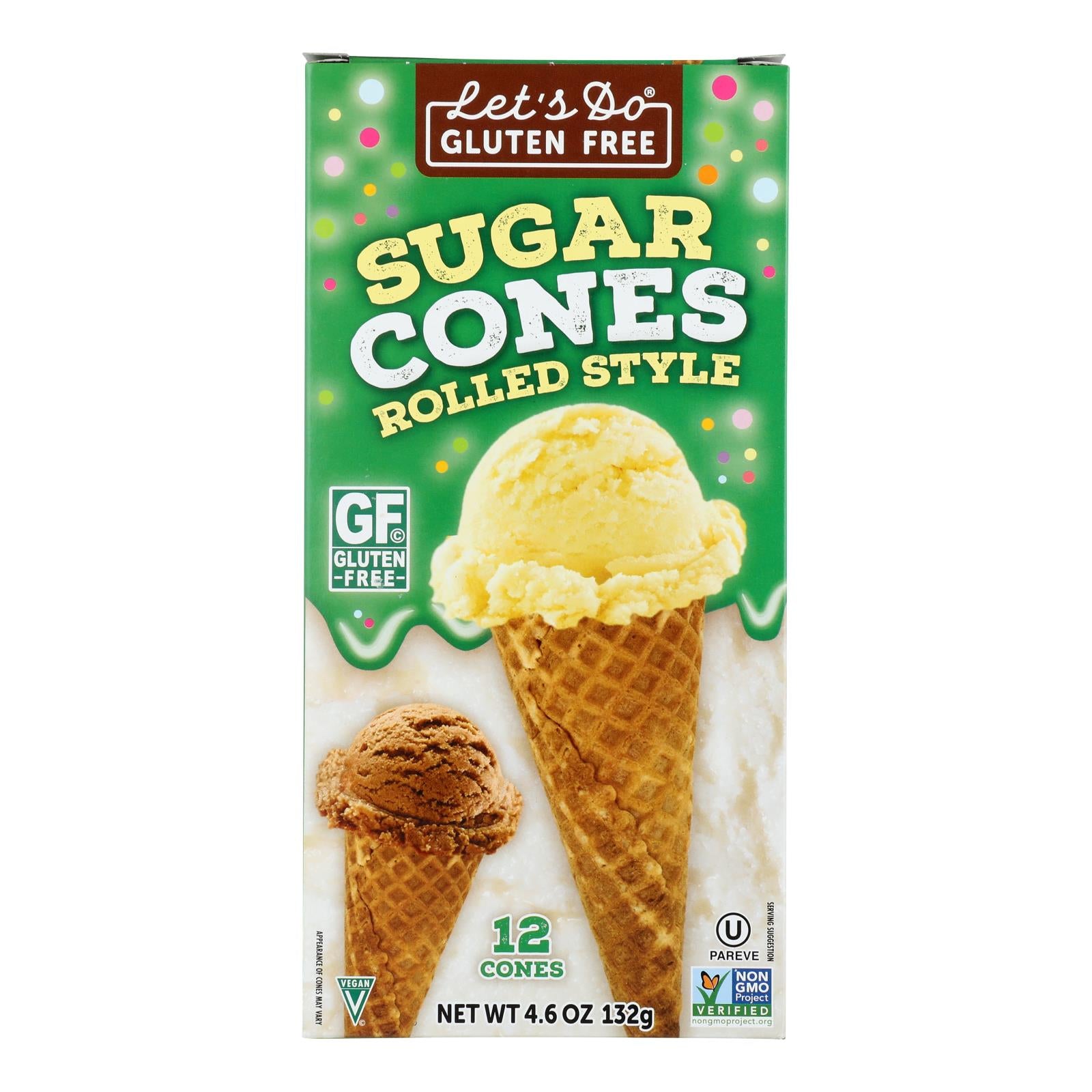 Let's Do Ice Cream Cones - Sugar - Case Of 12 - 4.6 Oz.