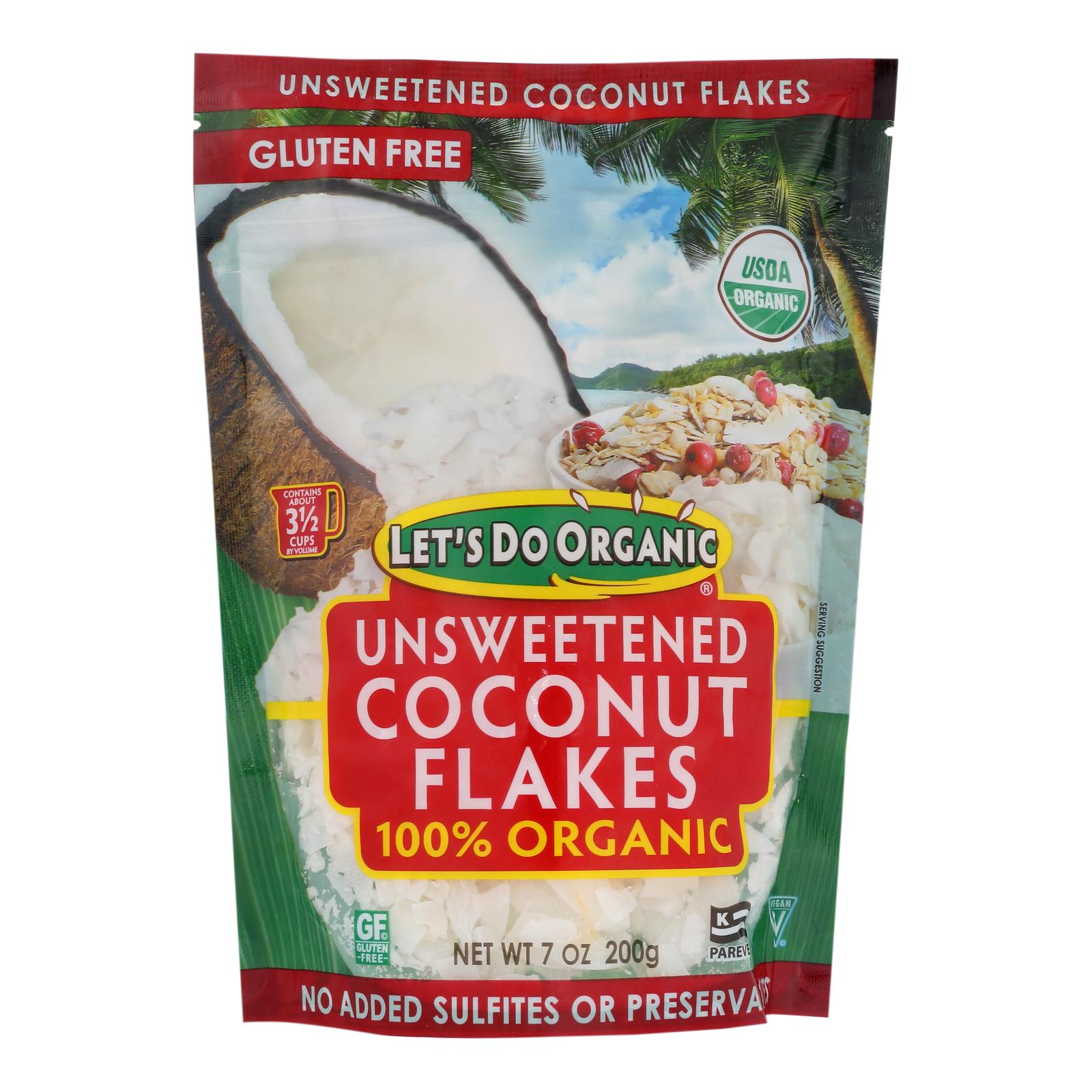 Let's Do Organics Coconut Flakes - Case Of 12 - 7 Oz.