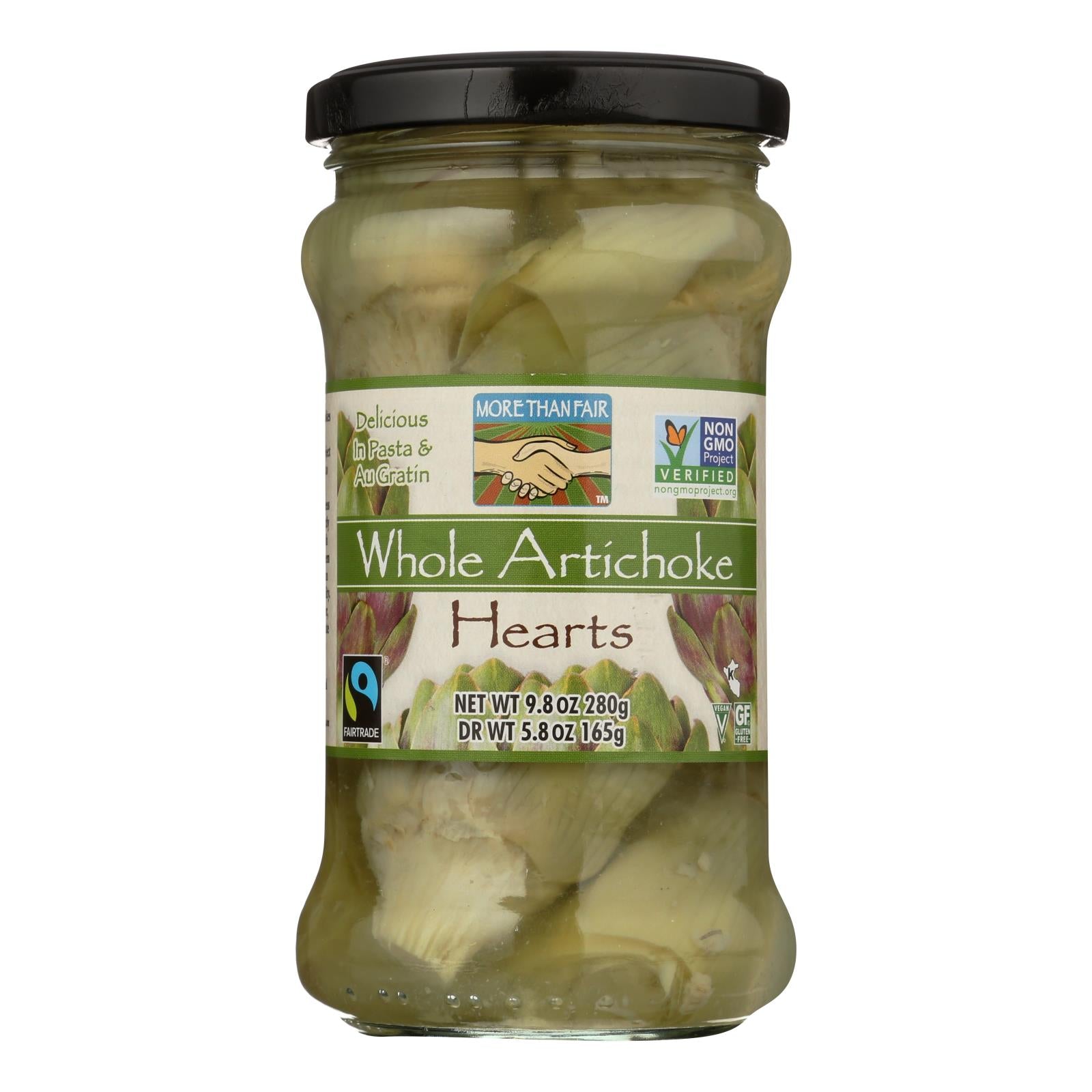 More Than Fair Whole Artichoke Heart - Case of 6 - 9.8 oz.