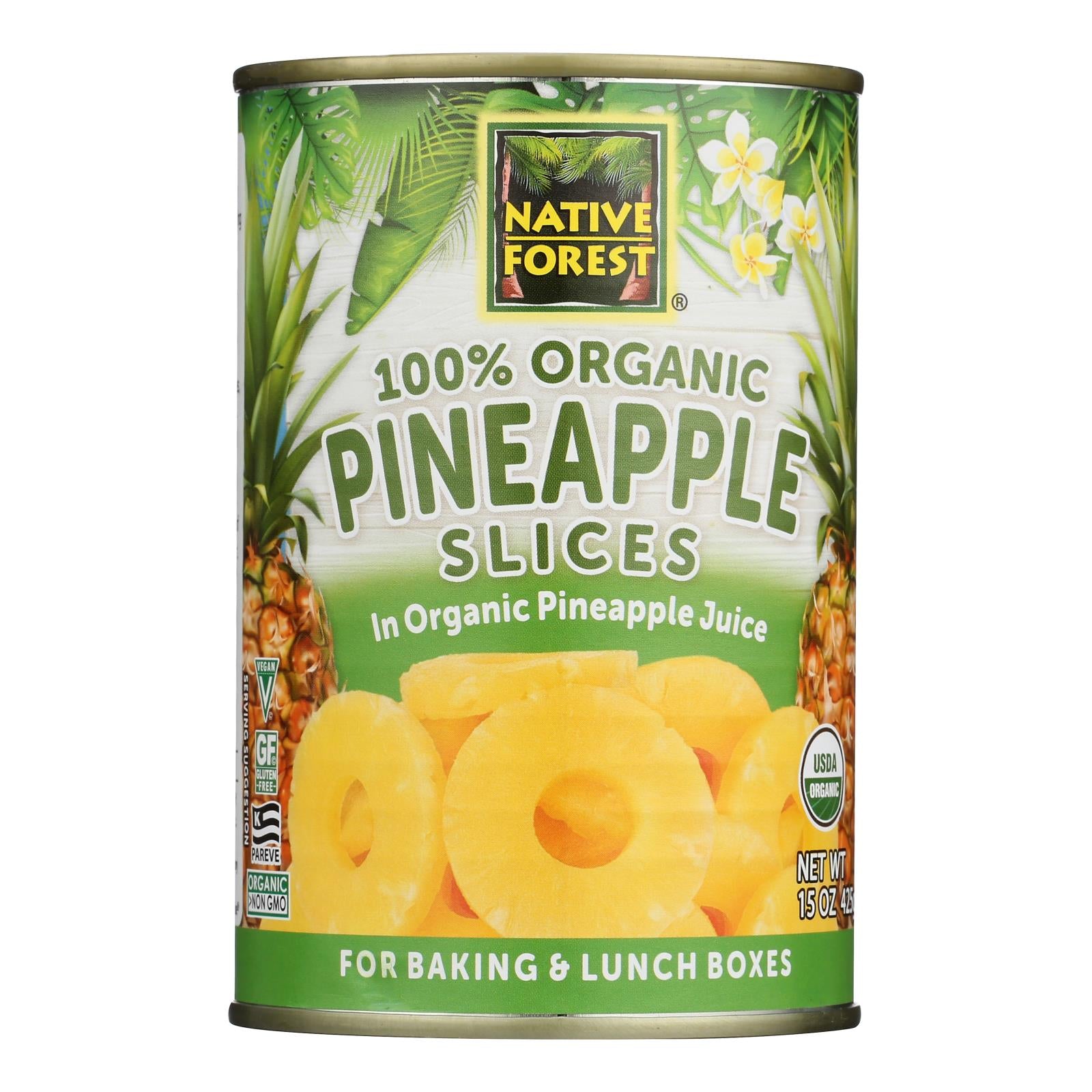 Native Forest Organic Slices - Pineapple - Case Of 6 - 15 Oz.