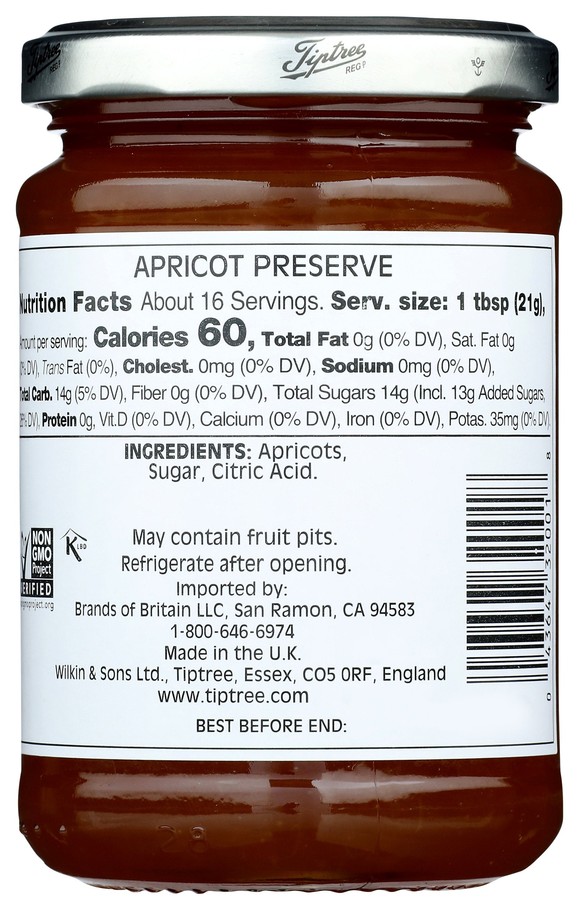 TIPTREE PRESERVE APRICOT - Case of 6