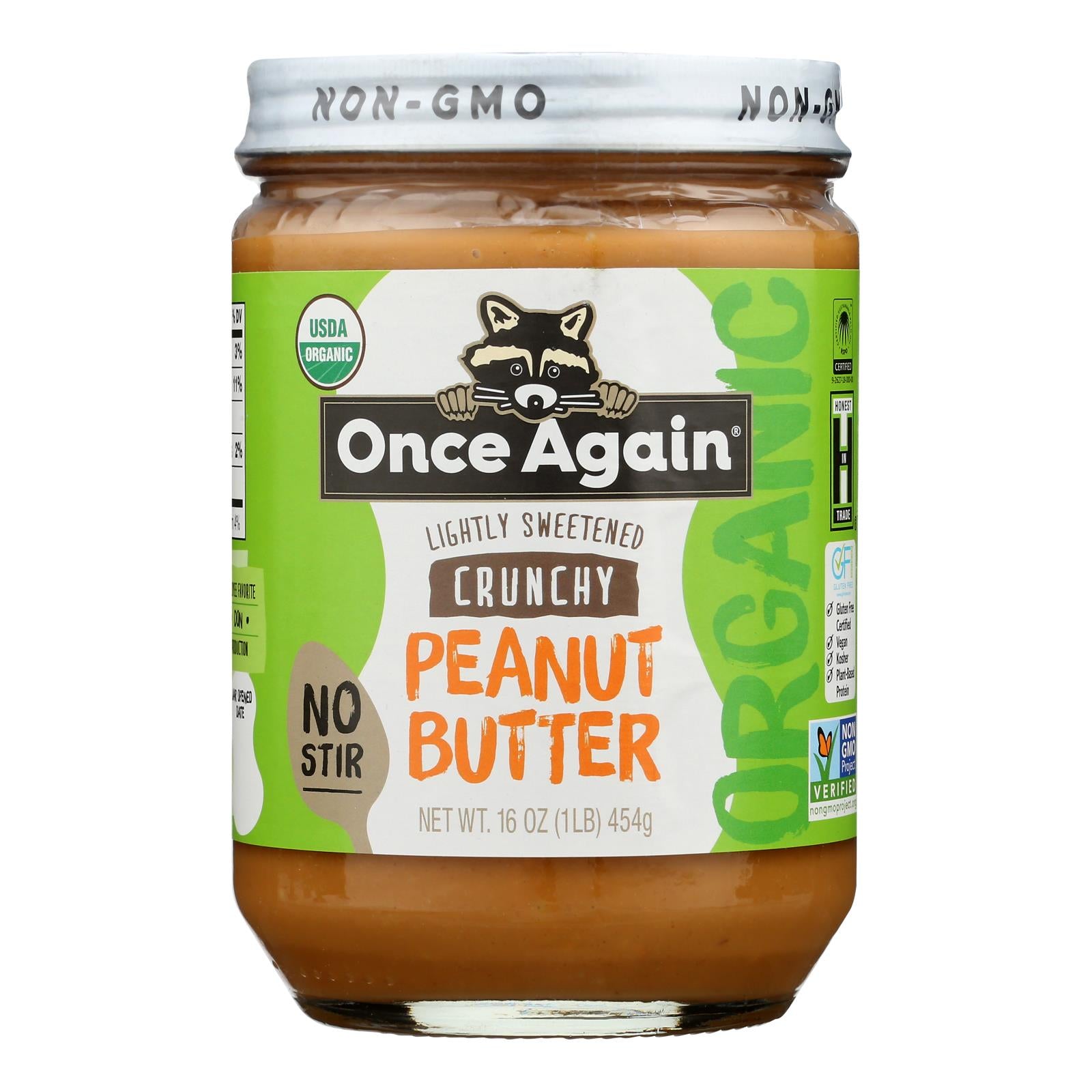 Once Again - Peanut Butter Crunch - Case Of 6-16 Oz