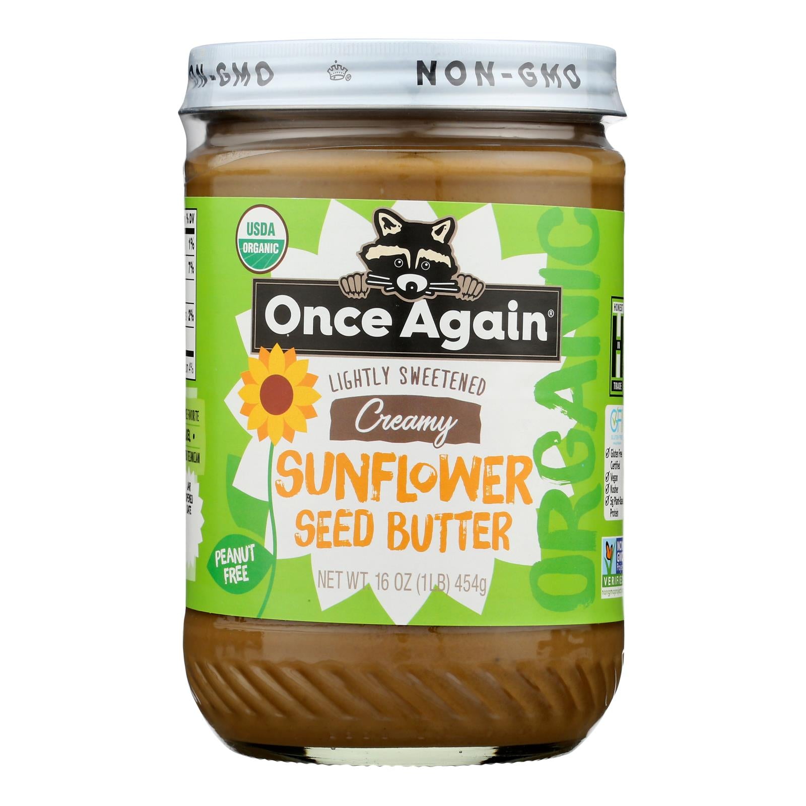 Once Again - Sunflower Butter Smooth - Case Of 6-16 Oz