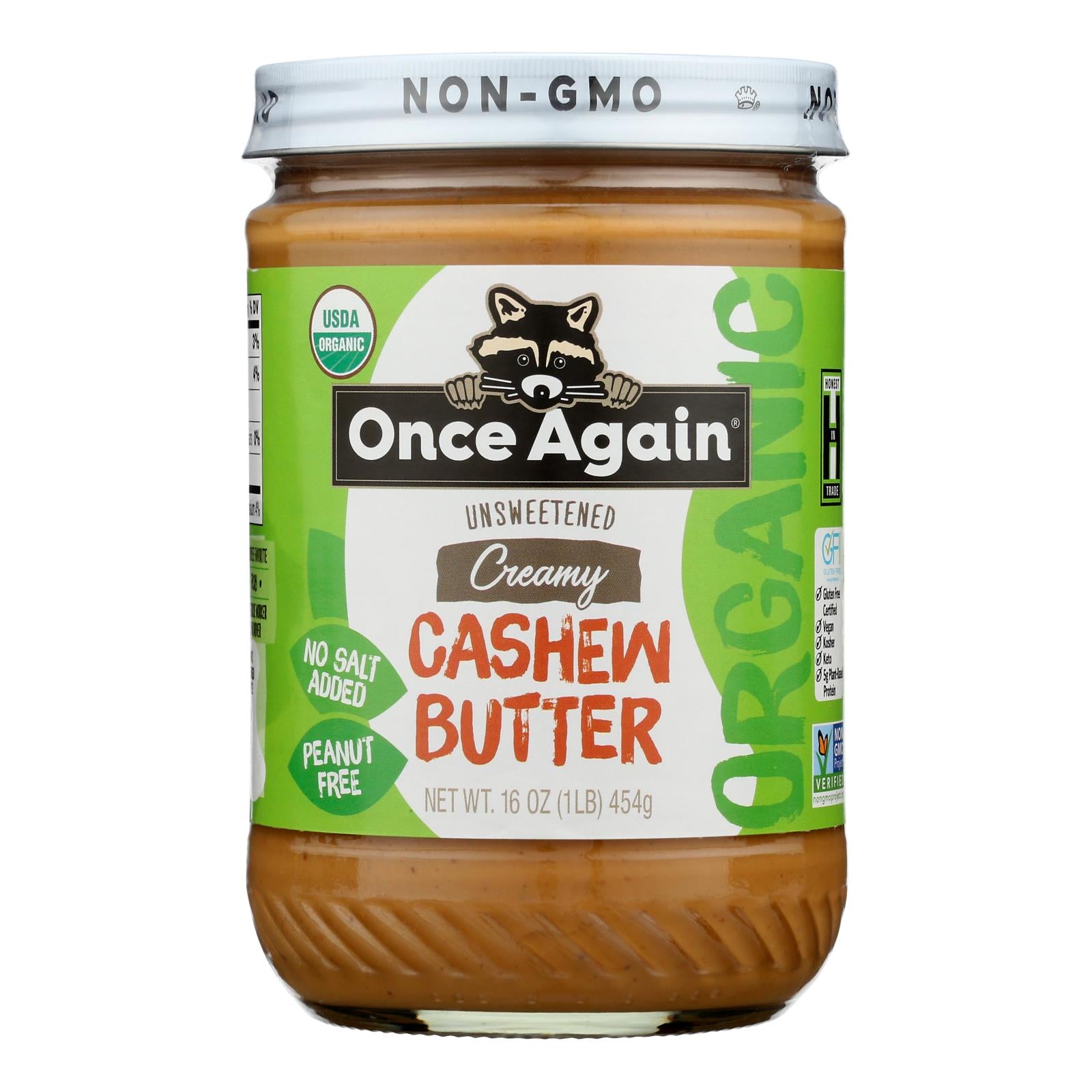 Once Again - Cashew Butter - Case Of 6-16 Oz