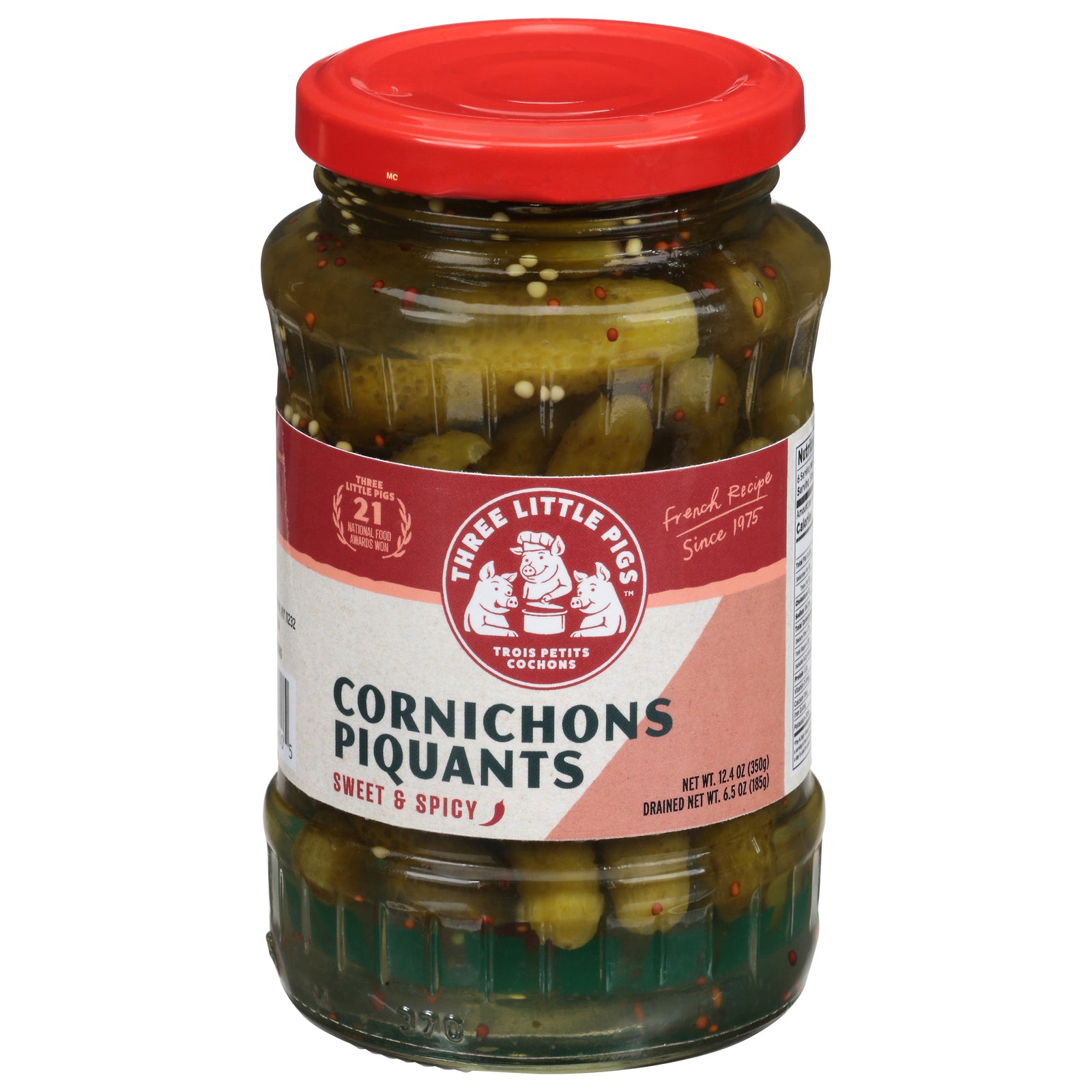Trois Petits Cochons Cornichons Piquants - Case of 12 - 12.40 OZ
