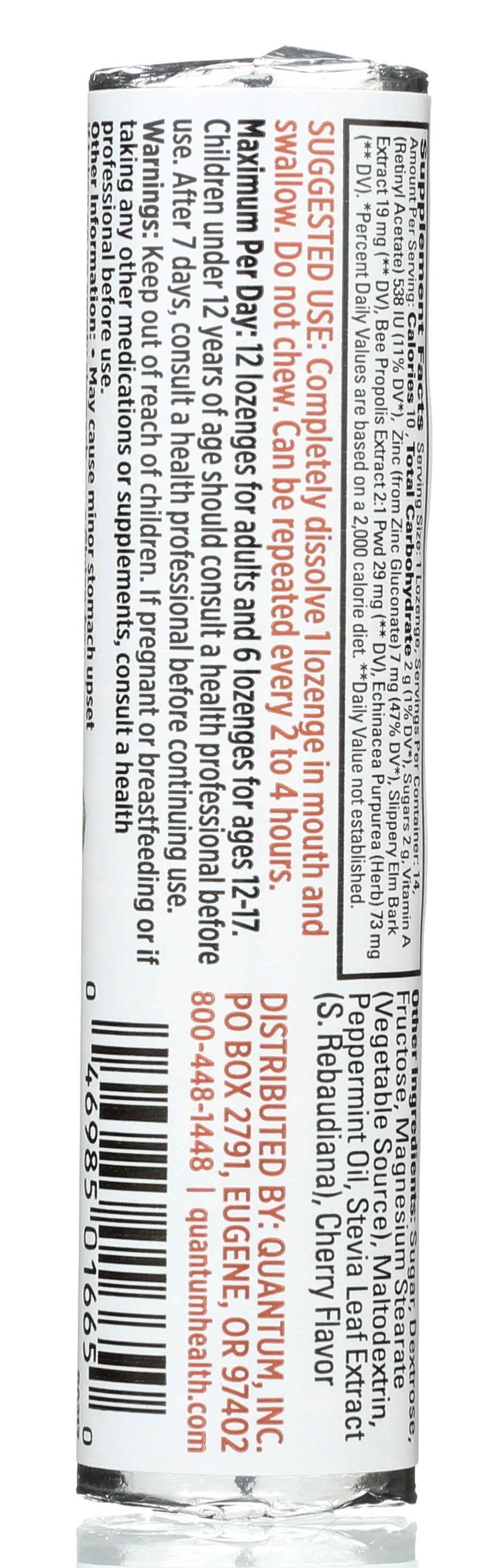QUANTUM LOZENGE ZINC ECHIN CHERRY - Case of 12