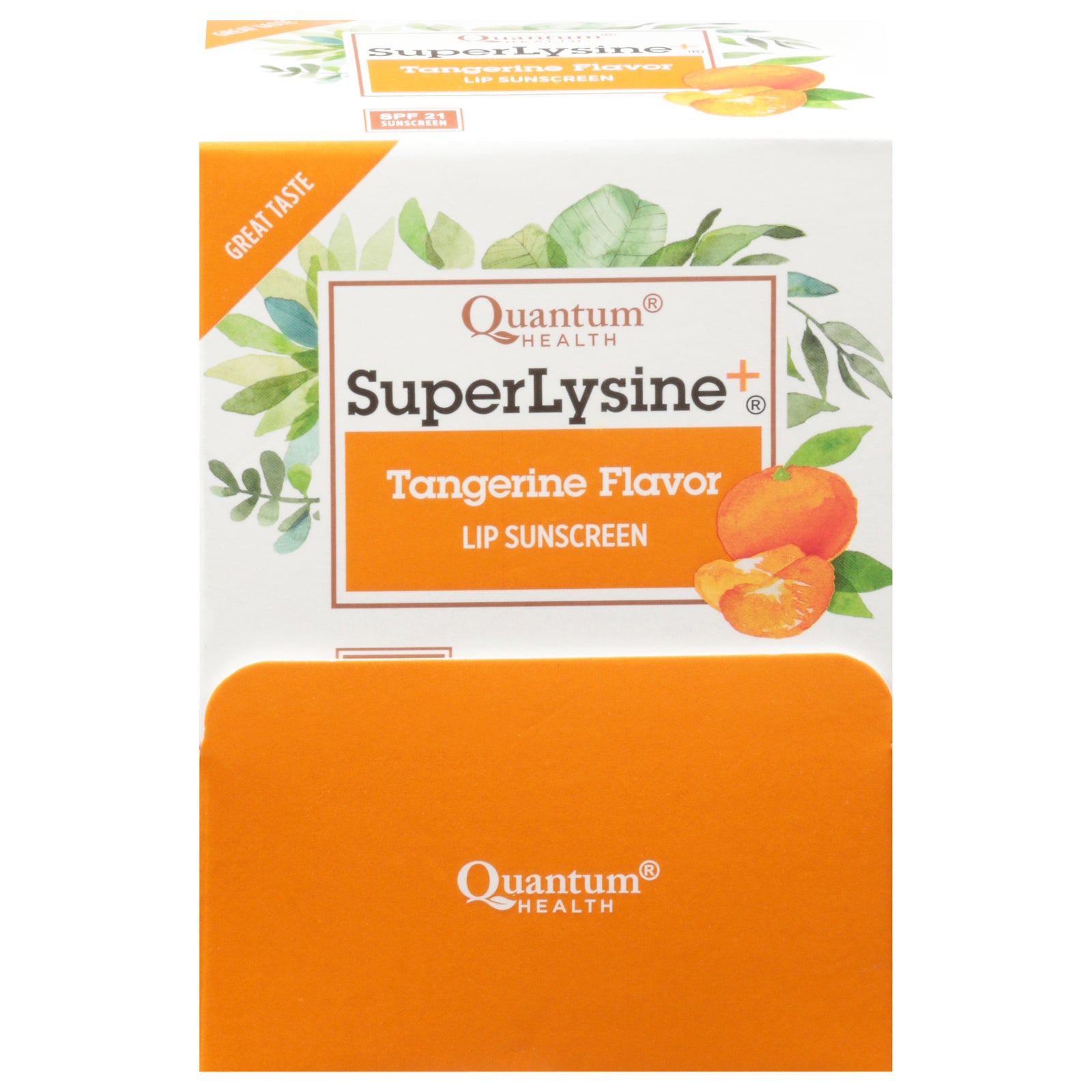 Quantum Research Lip Protectant - Super Lysine Plus Coldstick - Spf 21 - Tangerine Flavor - 1 Count - Case Of 18