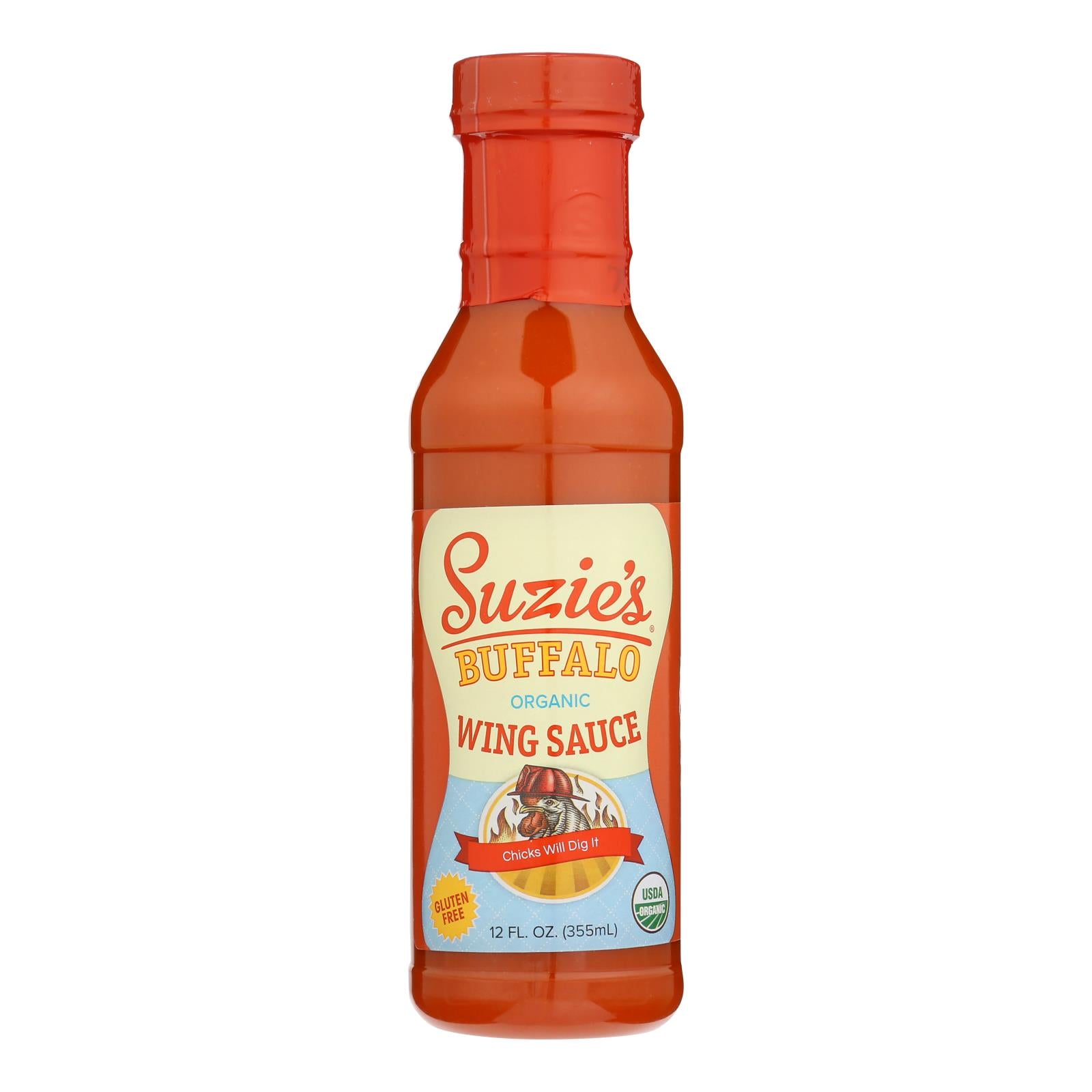 Suzie's Organics - Sauce Buffalo Wing - Case Of 6 - 12 Fz