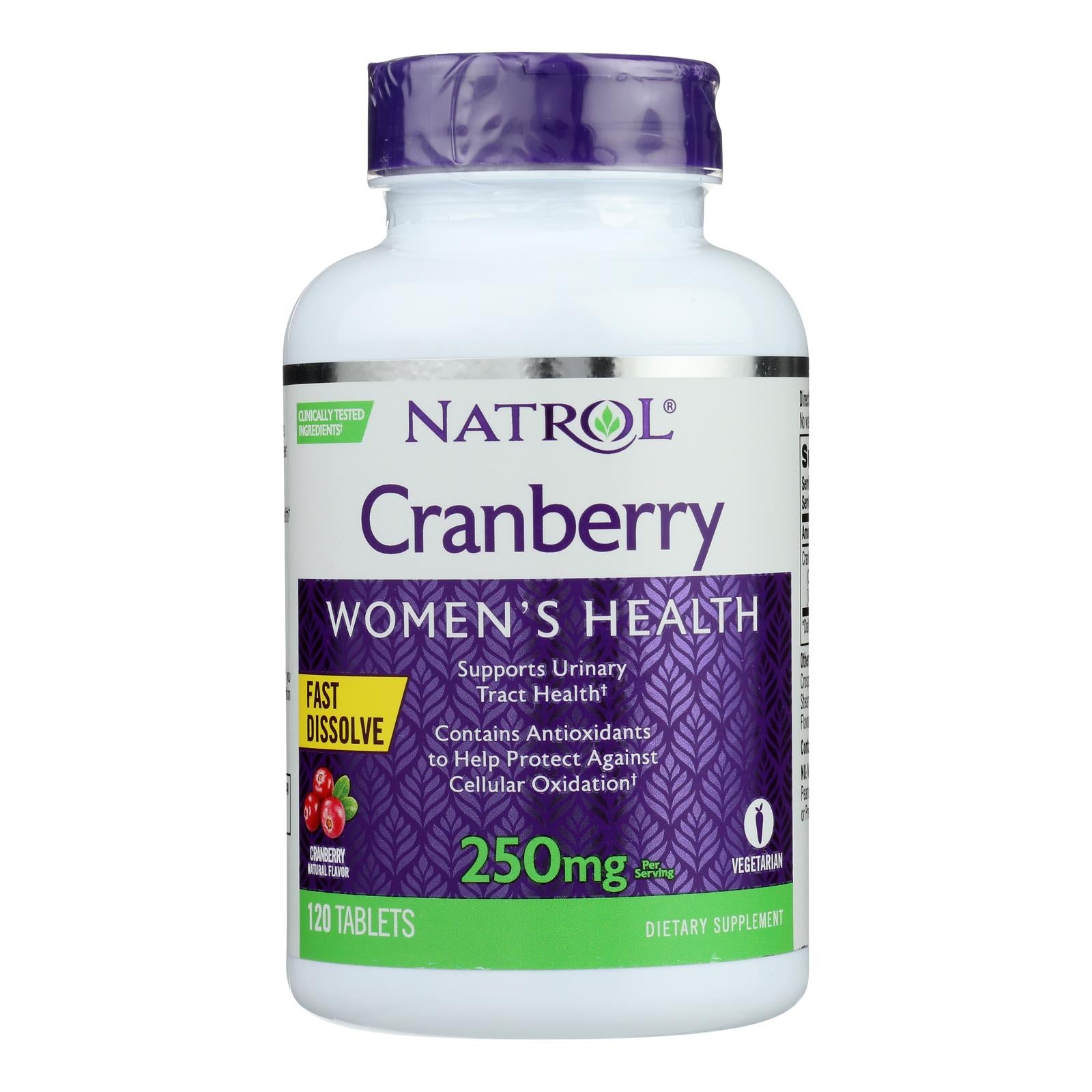 Natrol Cranberry Fast Dissolve - 250 Mg - 120 Tablets