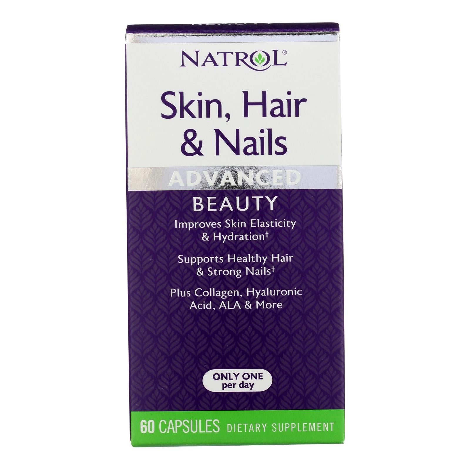 Natrol Skin Hair And Nails With Lutein Capsules - 60 Count