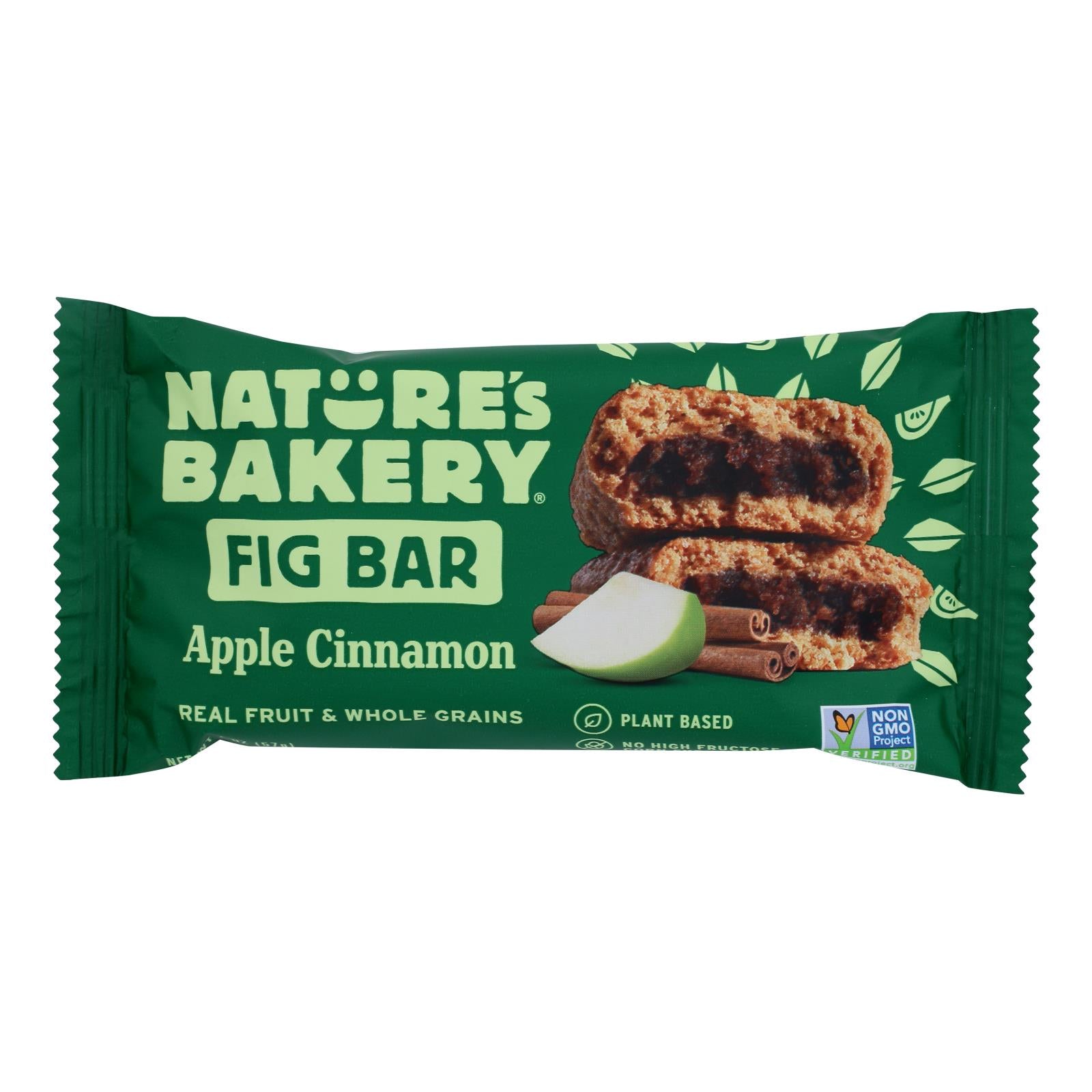 Nature's Bakery Stone Ground Whole Wheat Fig Bar - Apple Cinnamon - Case Of 12 - 2 Oz.