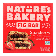 Load image into Gallery viewer, Nature&#39;s Bakery Stone Ground Whole Wheat Fig Bar - Strawberry - Case Of 6 - 2 Oz.