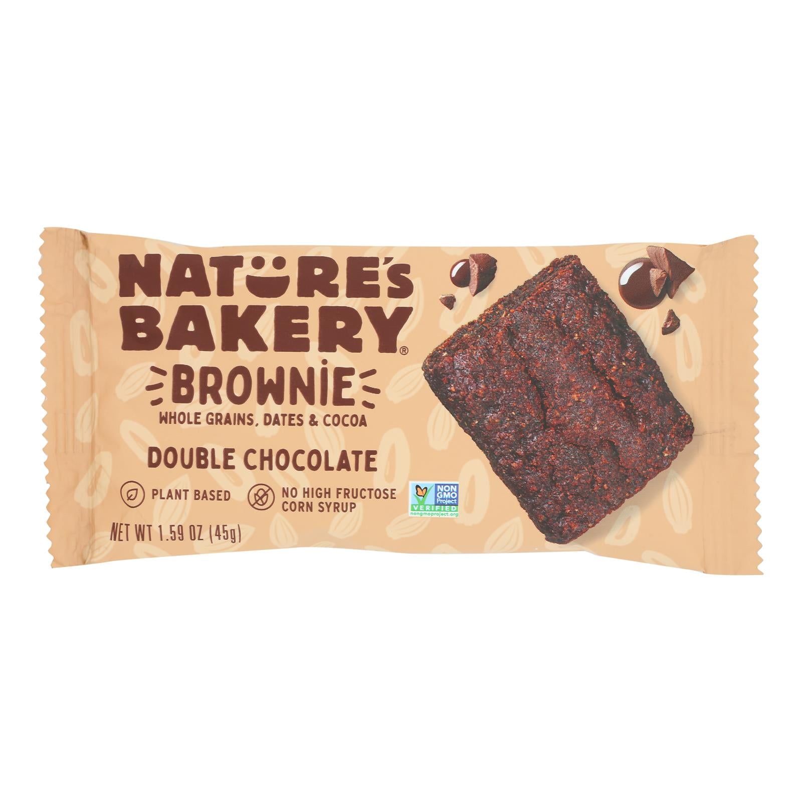 Nature's Bakery - Brownie Double Chocolate Single Serve - Case of 12 - 1.59 Ounces