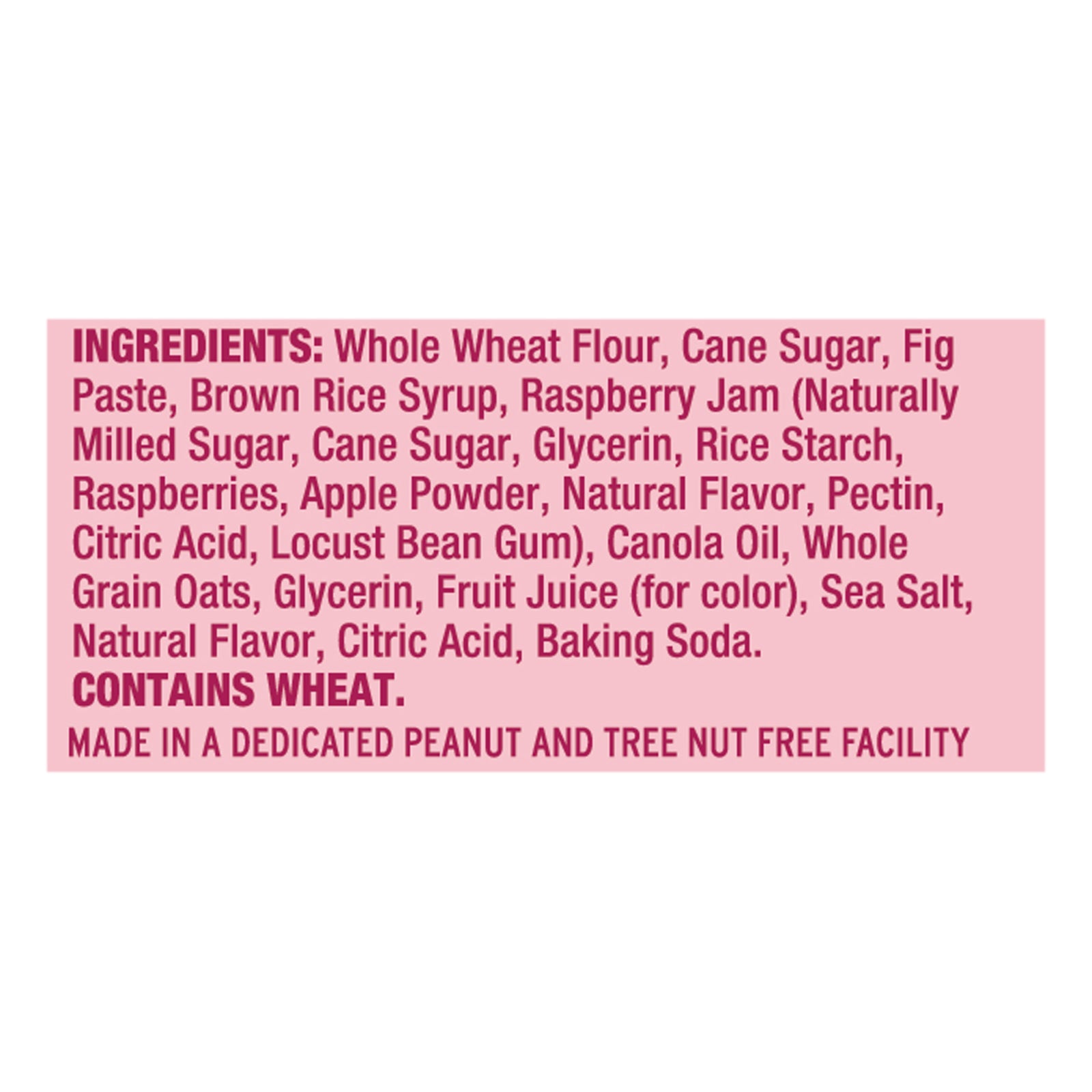 Nature's Bakery - Fig Bar Raspberry Mini - CS of 6-10 OZ