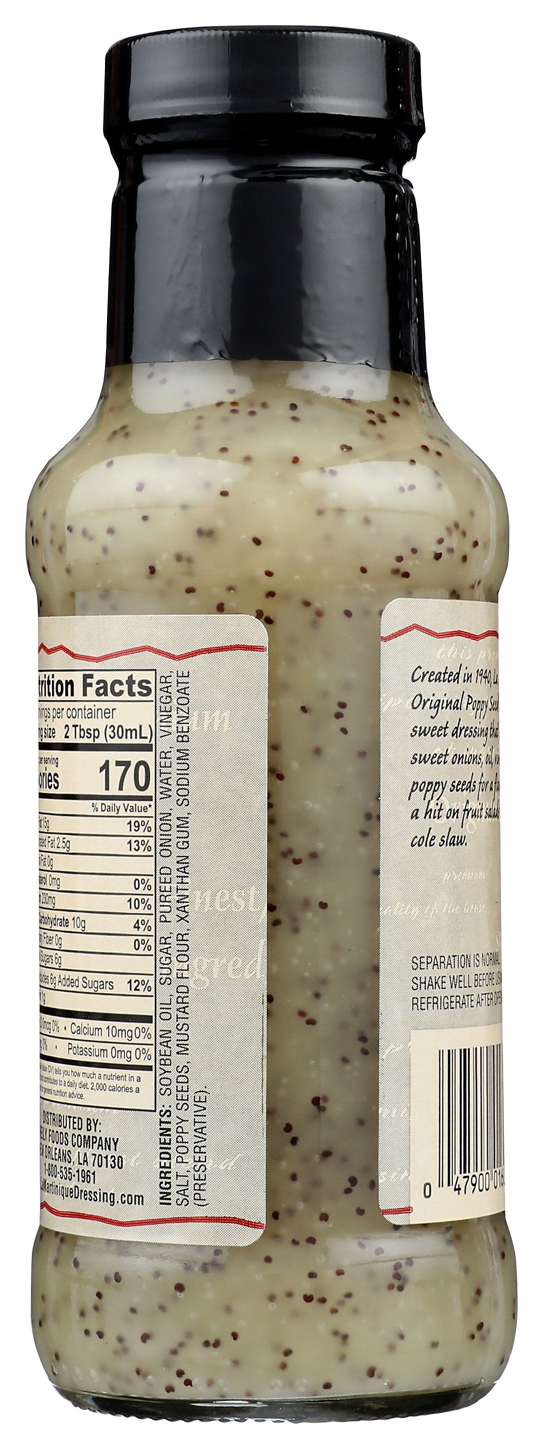 LA MARTINIQUE DRSSNG VNGRT ORIGNL POPPY SEED - Case of 6