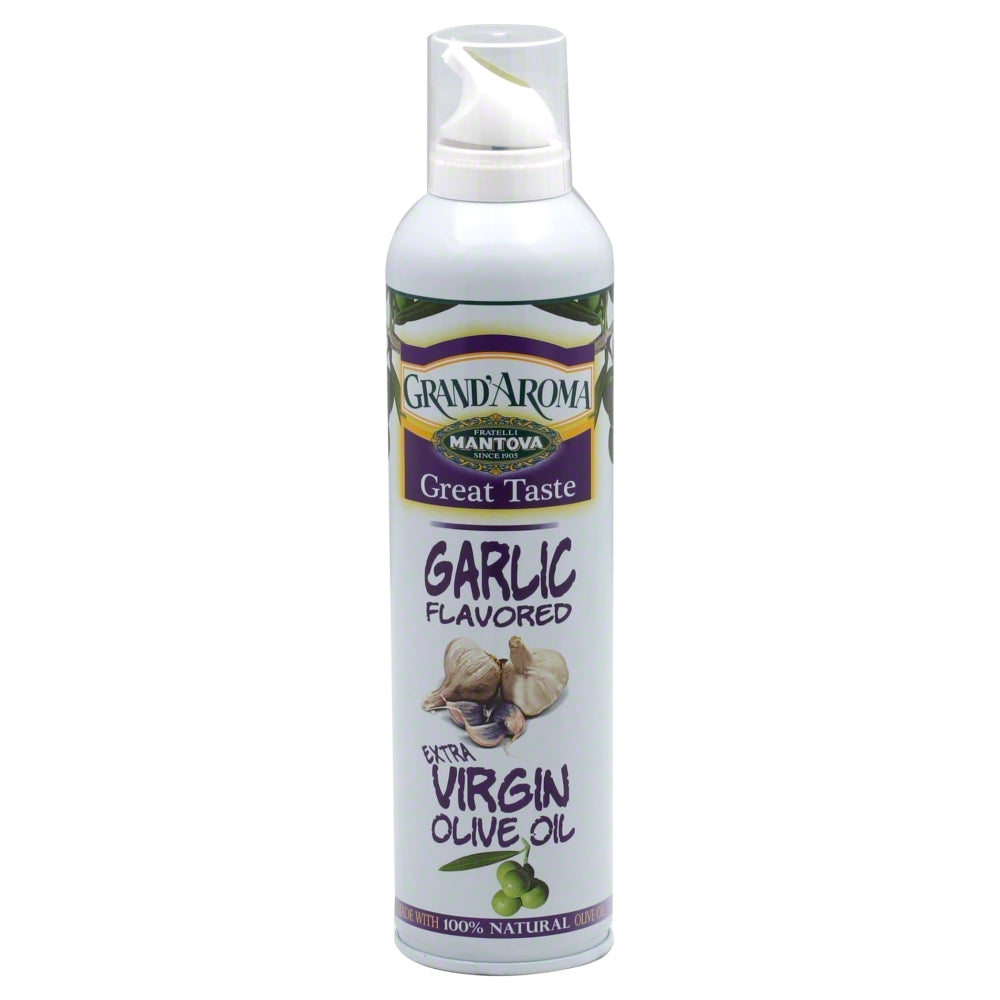 Mantova Oil Spray EVOO Garlic - Case of 6 - 8 oz